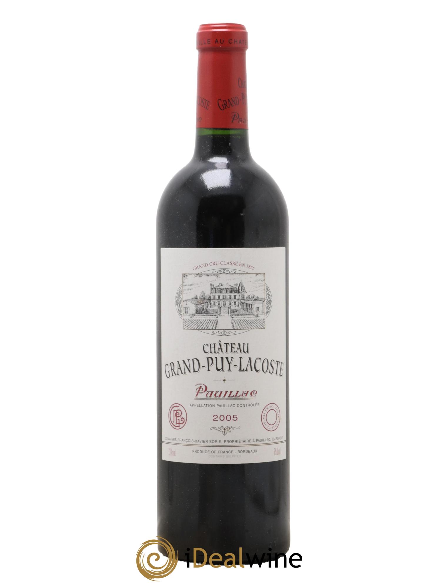 Château Grand Puy Lacoste 5ème Grand Cru Classé 2005 - Lot de 1 bouteille - 0