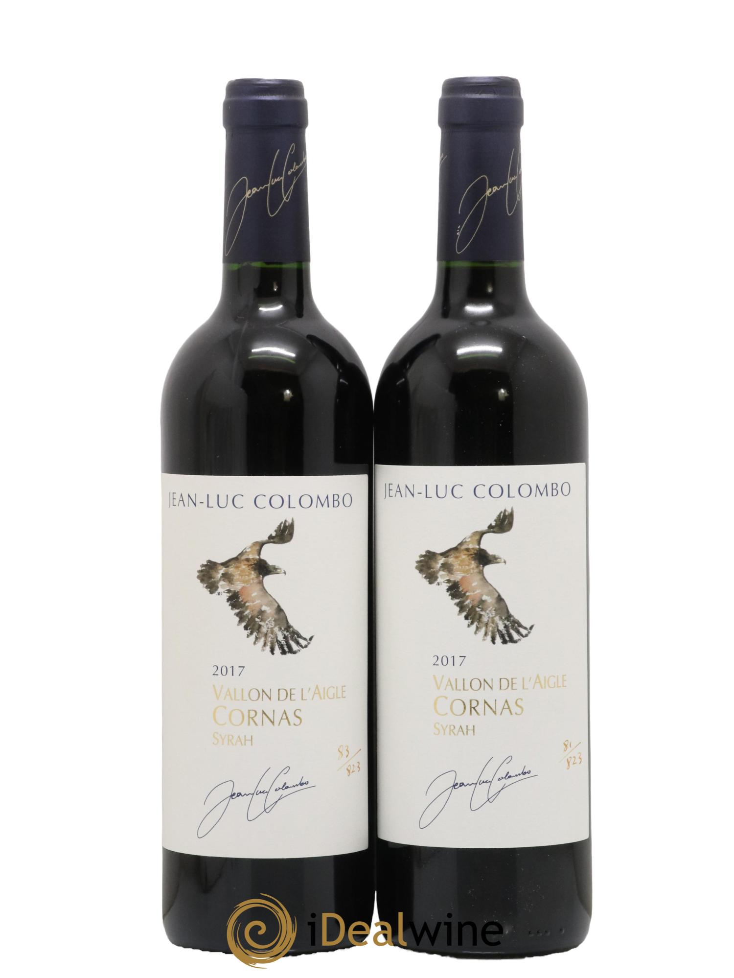 Cornas Vallon de l'Aigle Jean-Luc Colombo 2017 - Lot of 2 bottles - 0