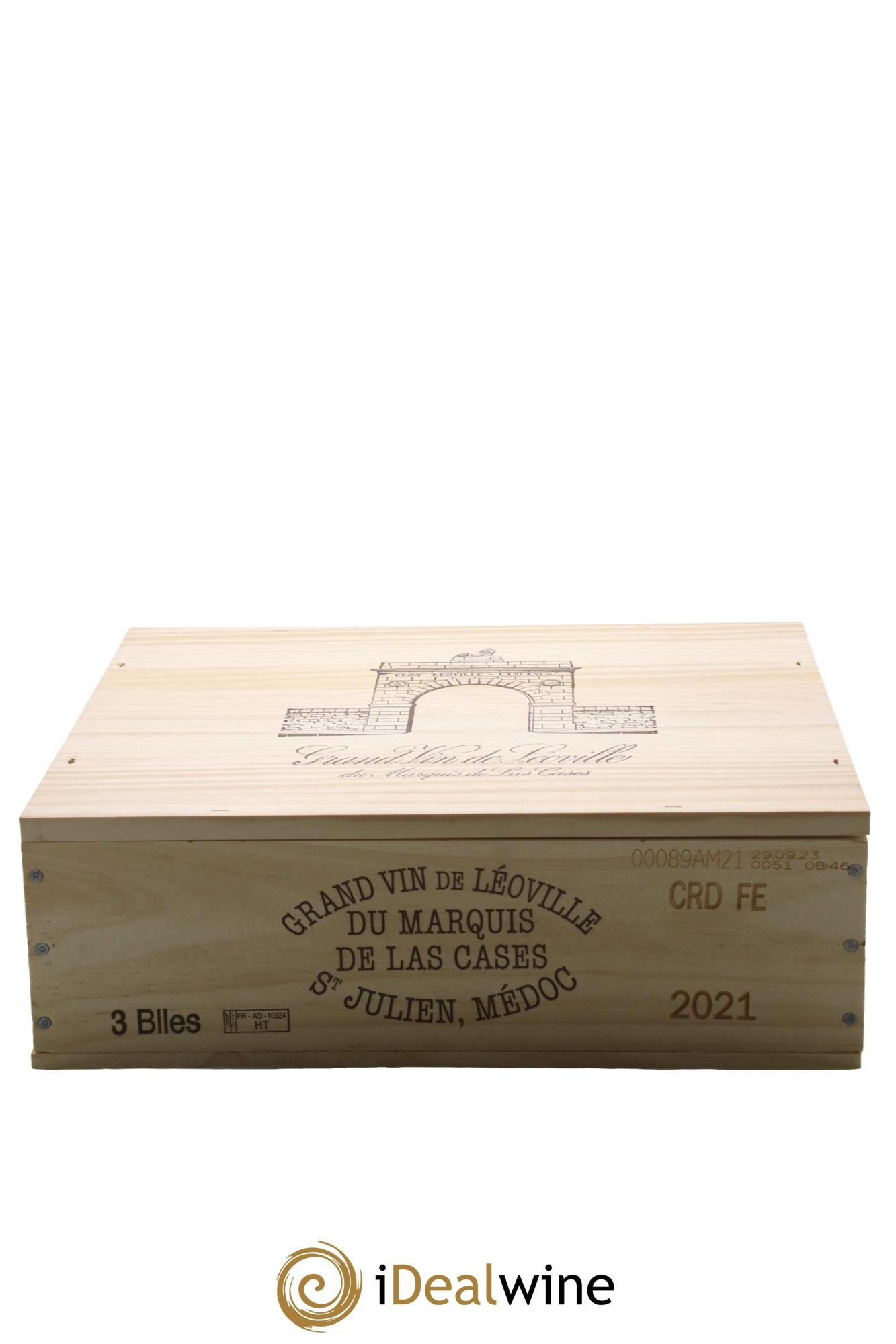 Château Léoville Las Cases 2ème Grand Cru Classé  2021 - Lotto di 3 bottiglie - 2