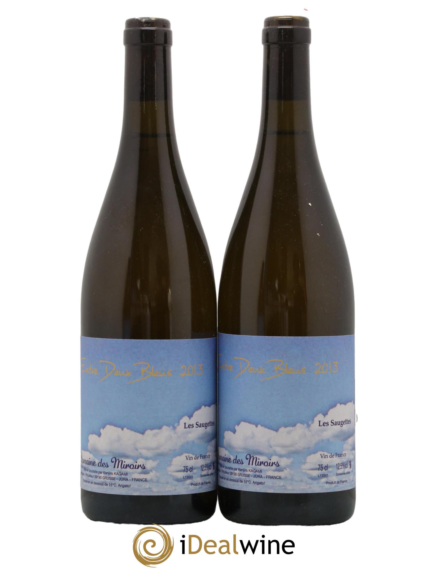 Vin de France Entre Deux Bleus Les saugettes Kenjiro Kagami - Domaine des Miroirs 2013 - Lot de 2 bouteilles - 0
