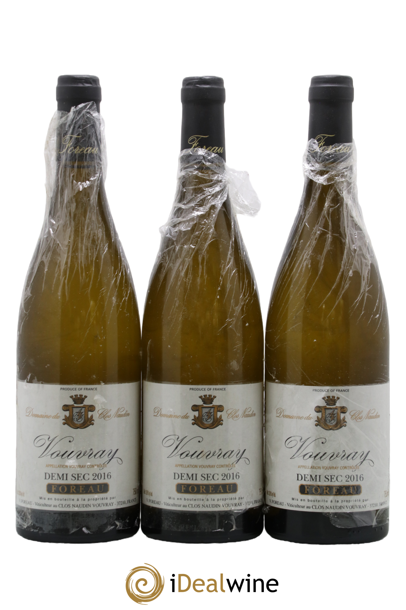 Vouvray Demi-Sec Clos Naudin - Philippe Foreau 2016 - Lotto di 3 bottiglie - 0