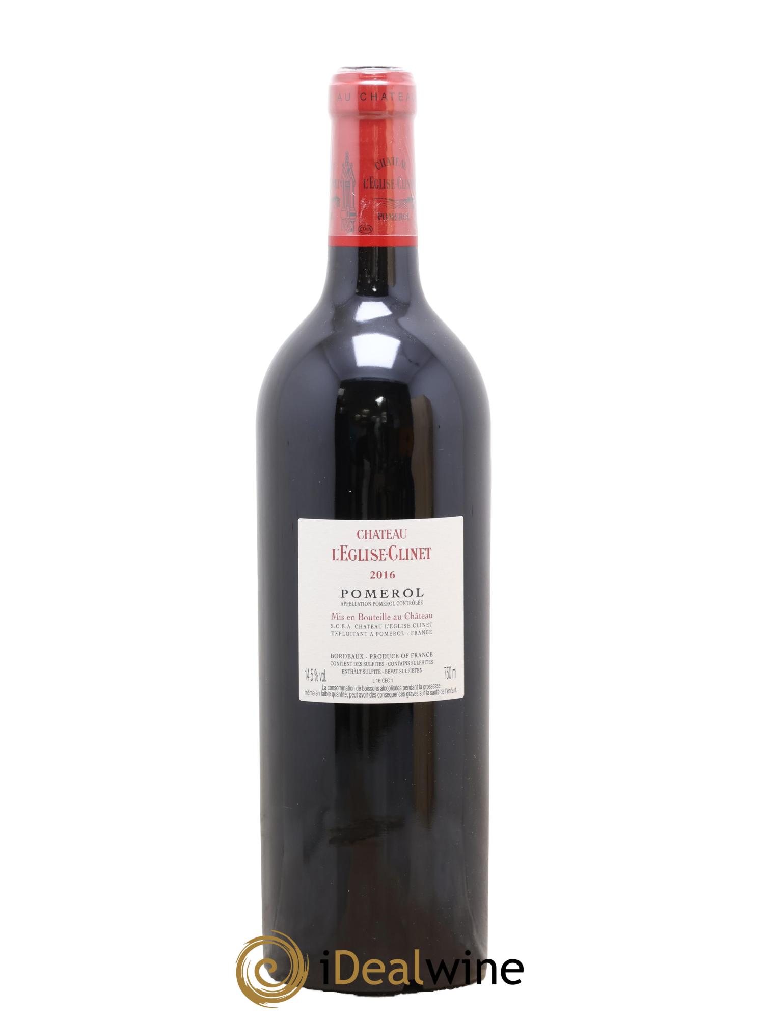 Château l' Église Clinet 2016 - Lot de 1 bouteille - 2