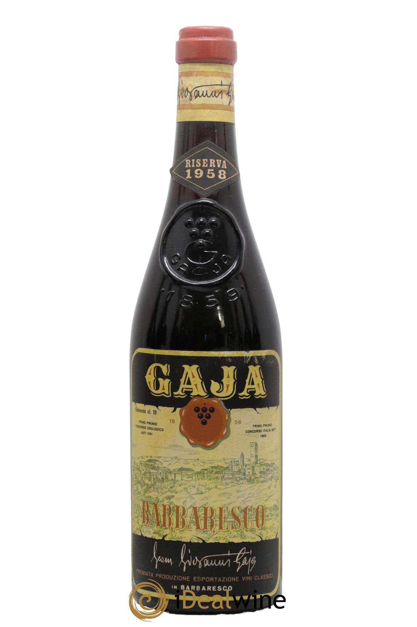 Barbaresco DOCG Riserva Gaja 1958 - Posten von 1 Flasche - 0