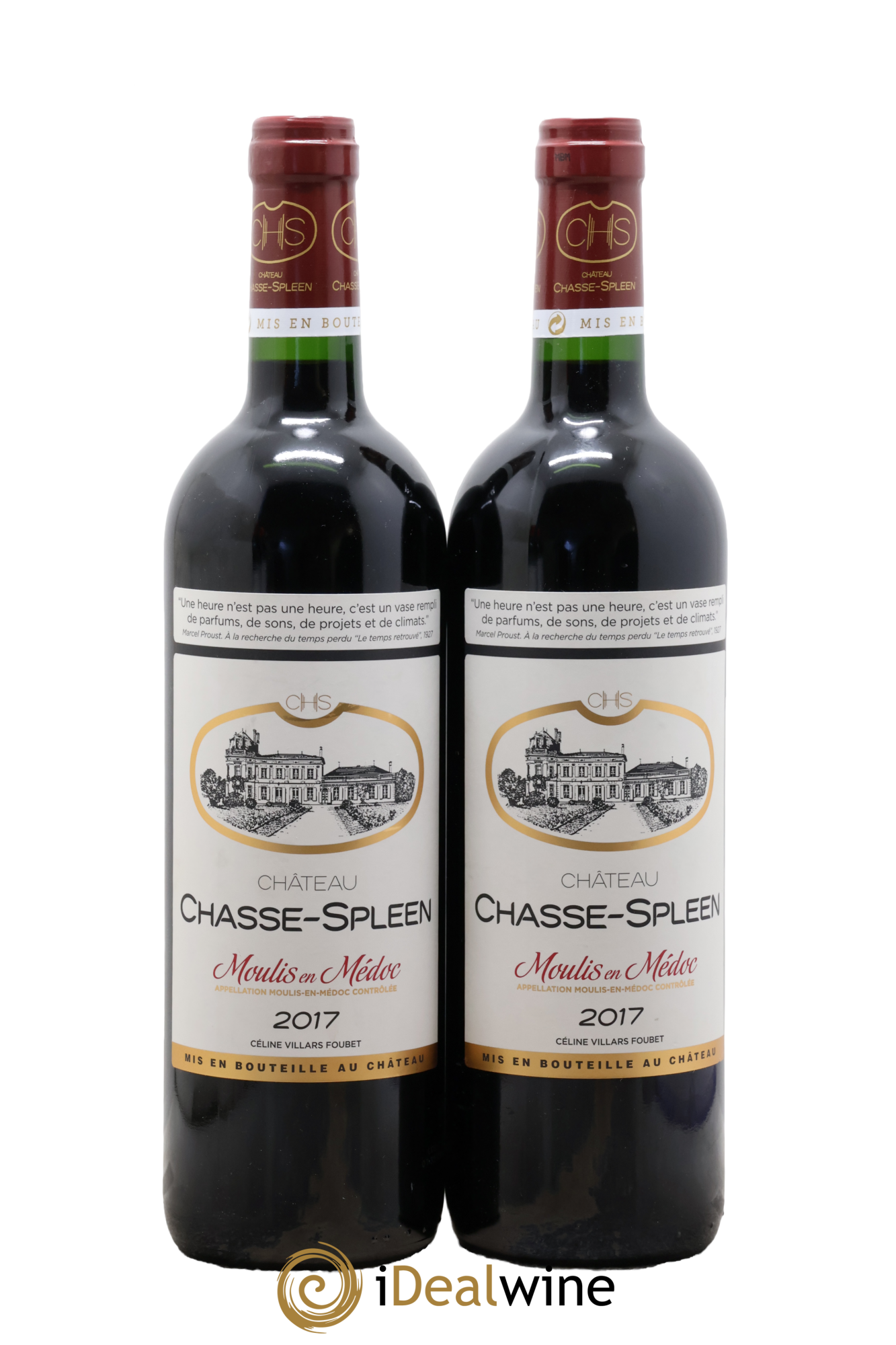 Château Chasse Spleen 2017 - Posten von 2 Flaschen - 0