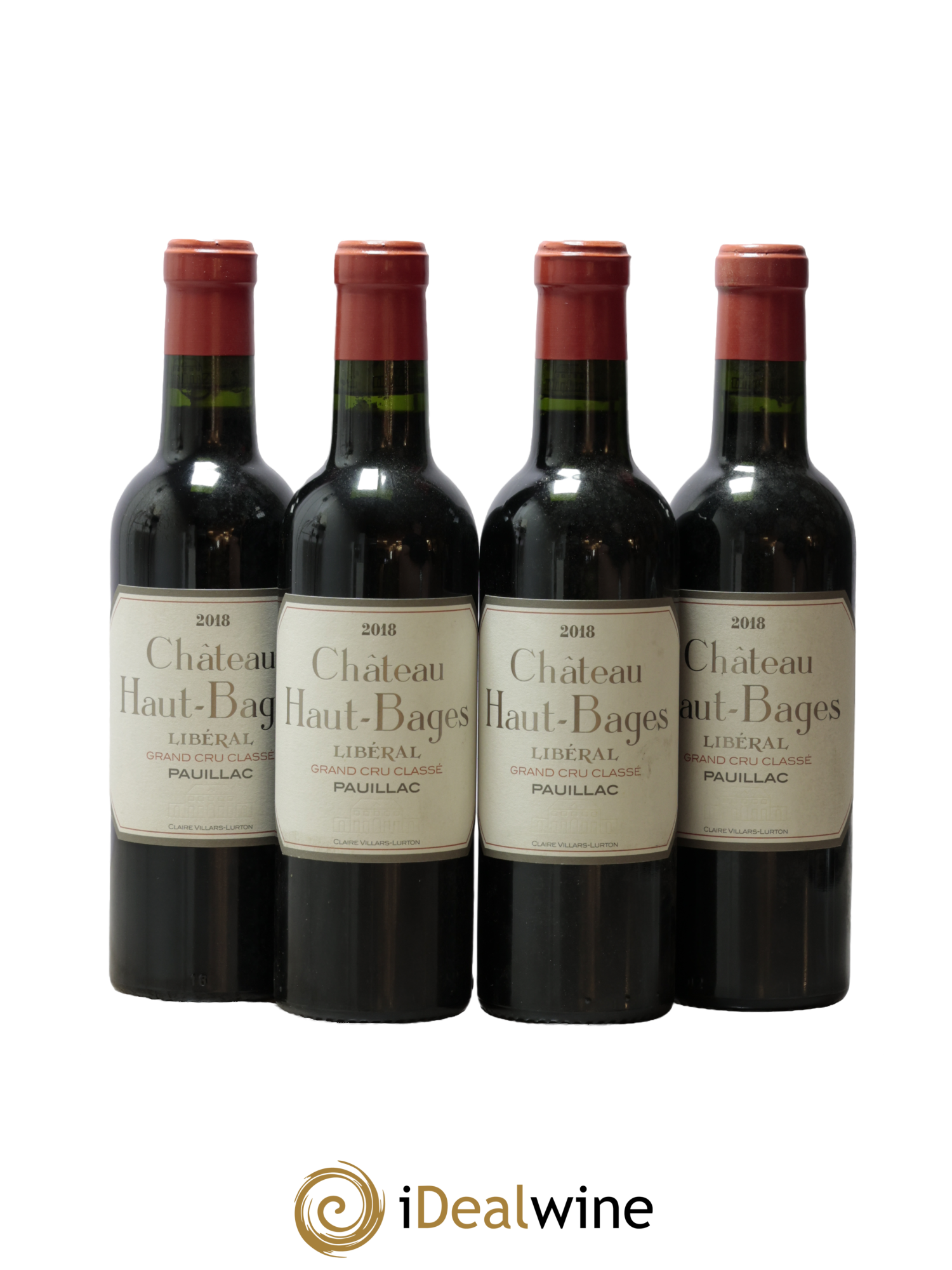 Château Haut Bages Libéral 5ème Grand Cru Classé 2018 - Lotto di 4 mezze bottiglie - 0