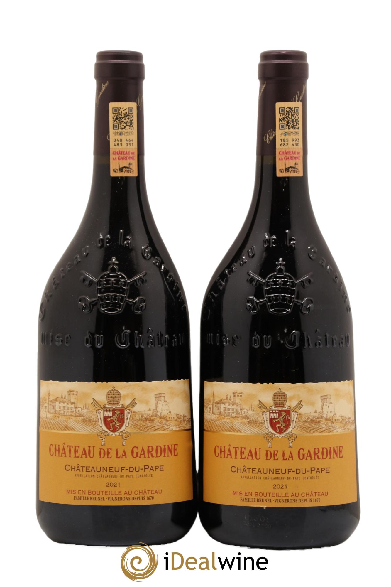 Châteauneuf-du-Pape Château de La Gardine Famille Brunel 2021 - Lot de 2 bouteilles - 0