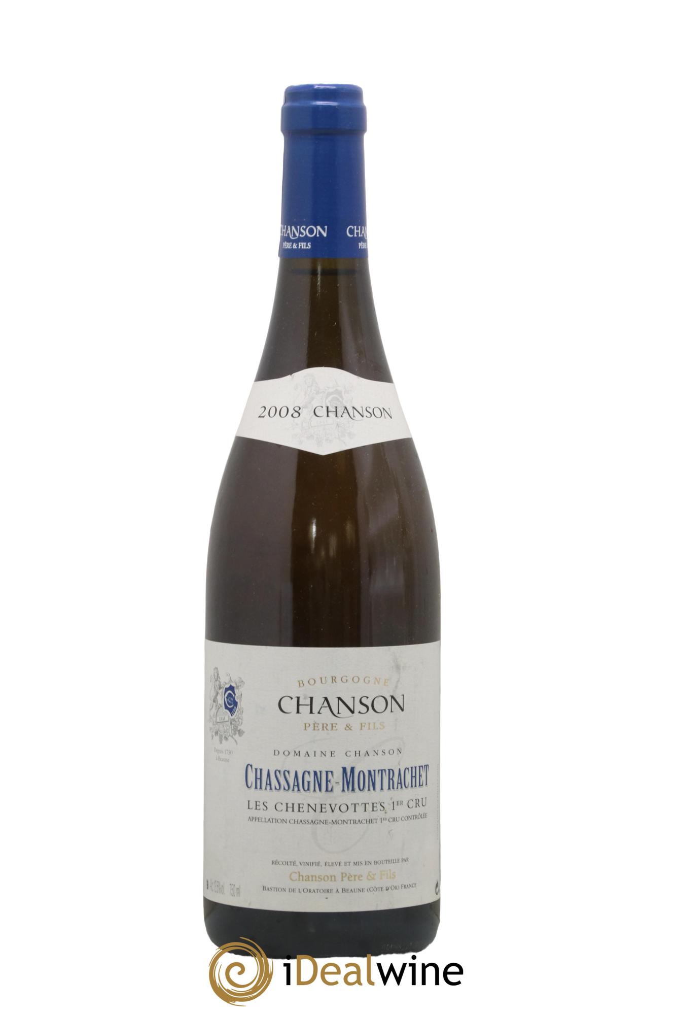 Chassagne-Montrachet 1er Cru Les Chenevottes Chanson  2008 - Lot de 1 bouteille - 0