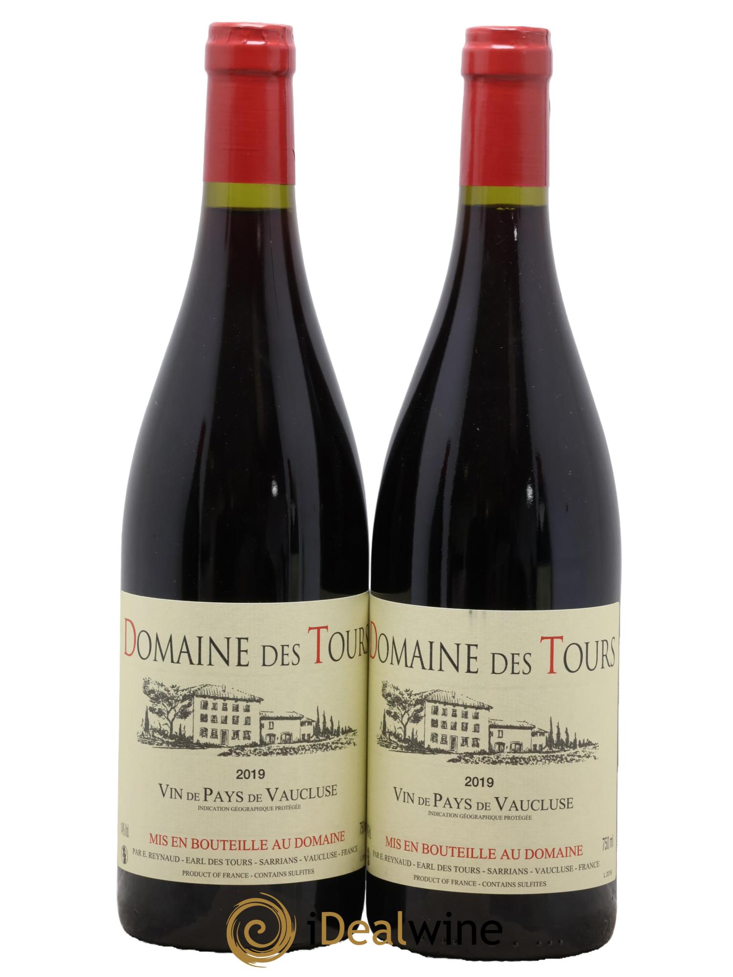 Vaucluse (Vin de Pays de Vaucluse) Domaine des Tours Emmanuel Reynaud 2019 - Lot de 2 bouteilles - 0