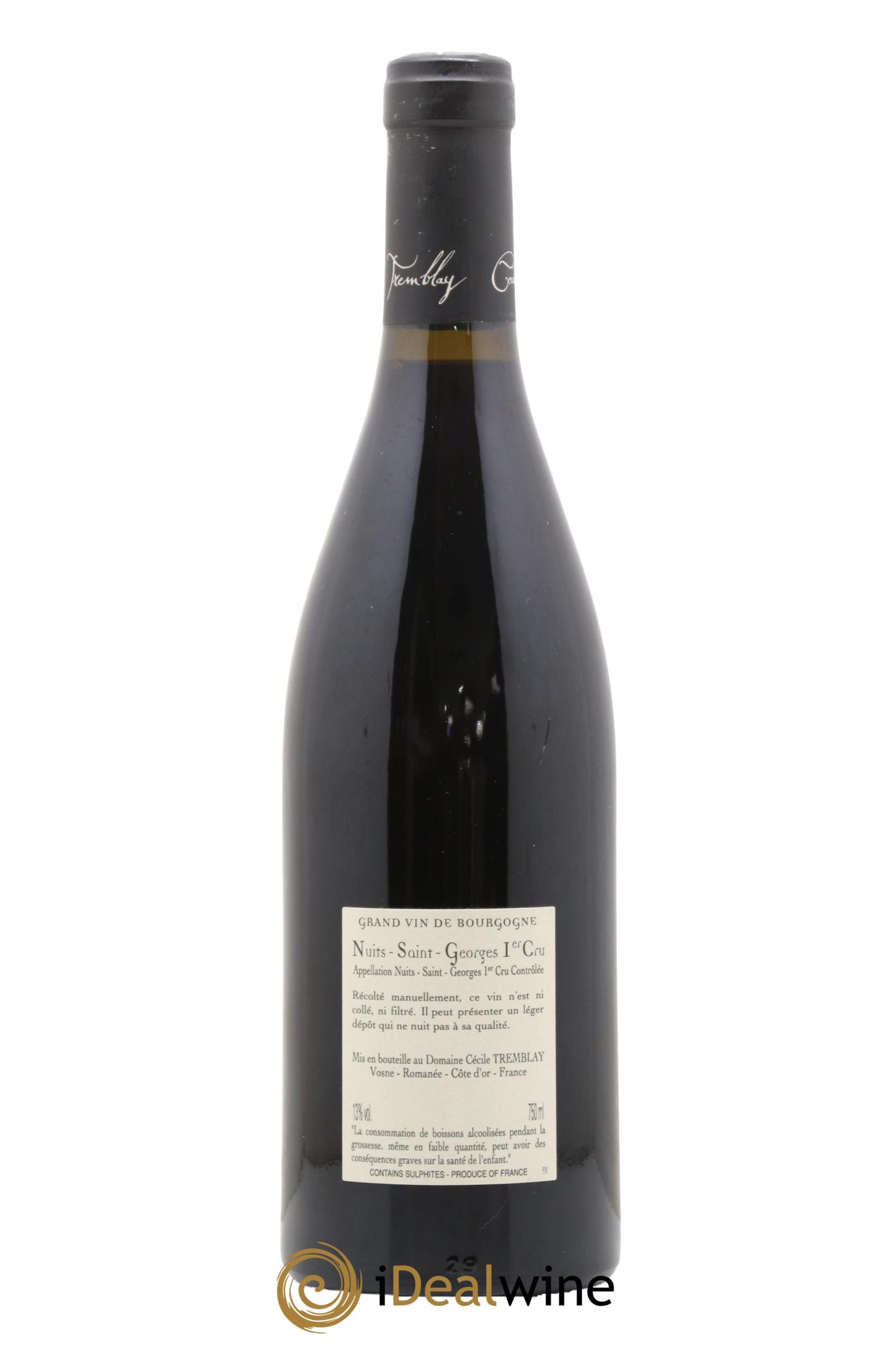 Nuits-Saint-Georges 1er Cru Les Murgers Cécile Tremblay 2017 - Lot of 1 bottle - 1