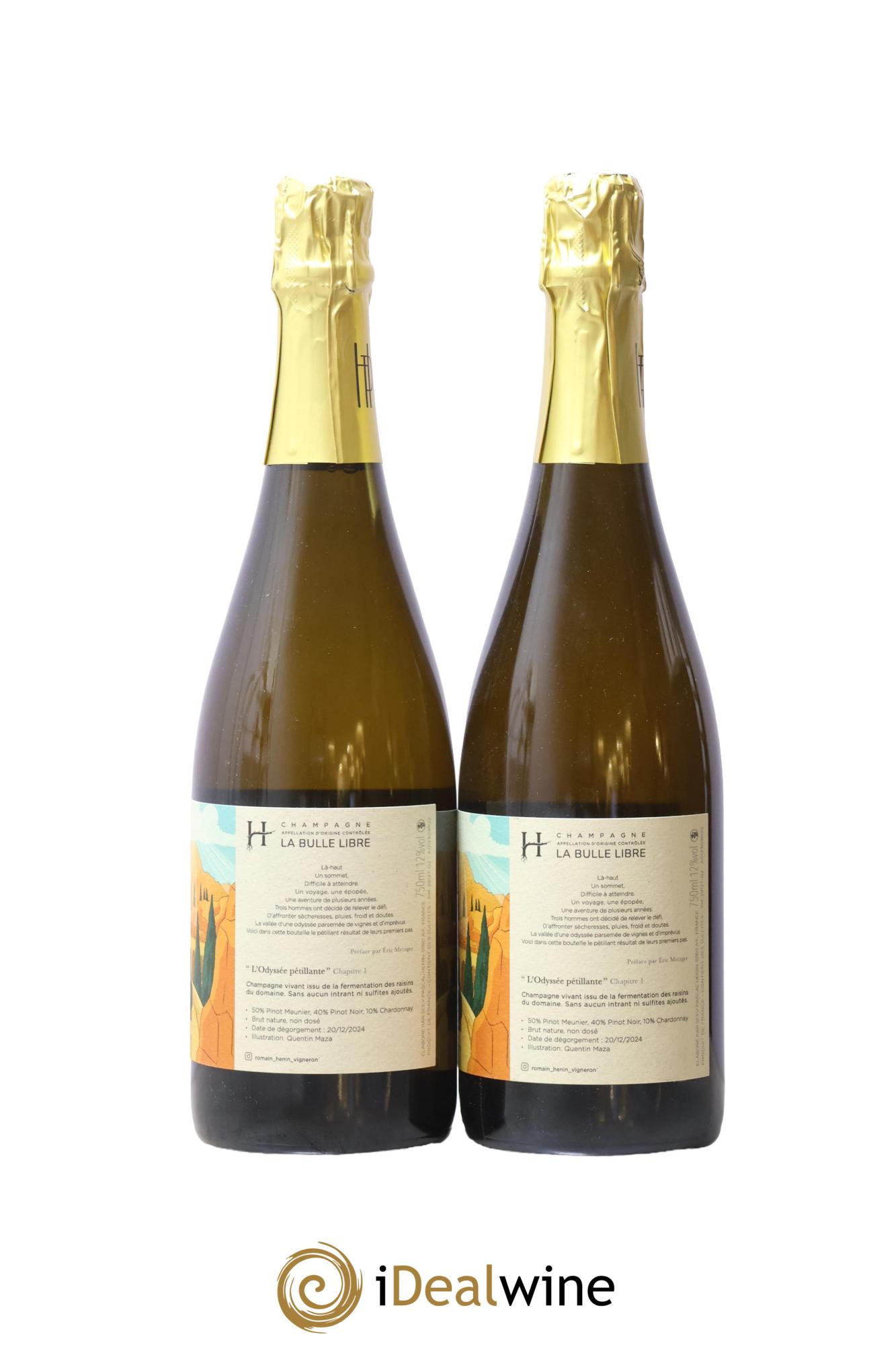 L'Odyssée Pétillante Chapitre 1 Romain Henin - Lot de 2 bouteilles - 1