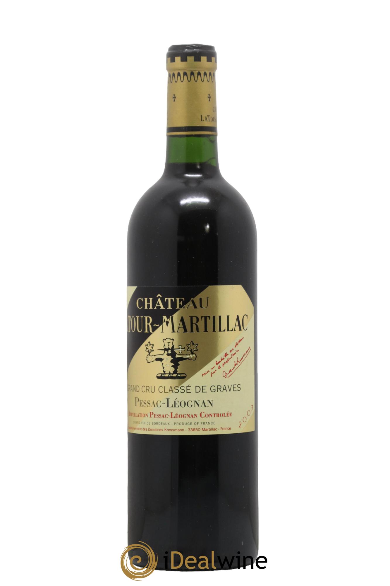 Château Latour-Martillac Cru Classé de Graves 2003 - Lot de 1 bouteille - 0