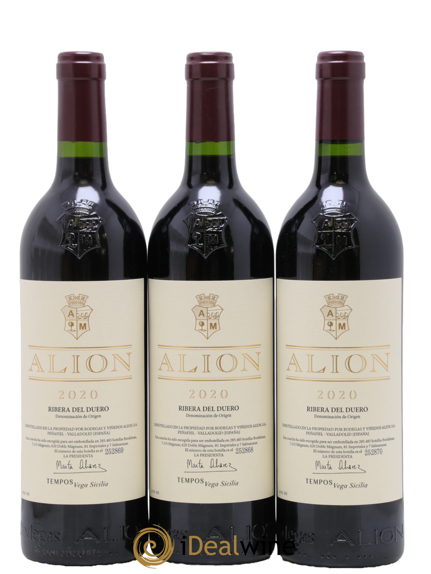 Ribera Del Duero DO Vega Sicilia Alion Famille Alvarez 2020 - Posten von 3 Flaschen - 0