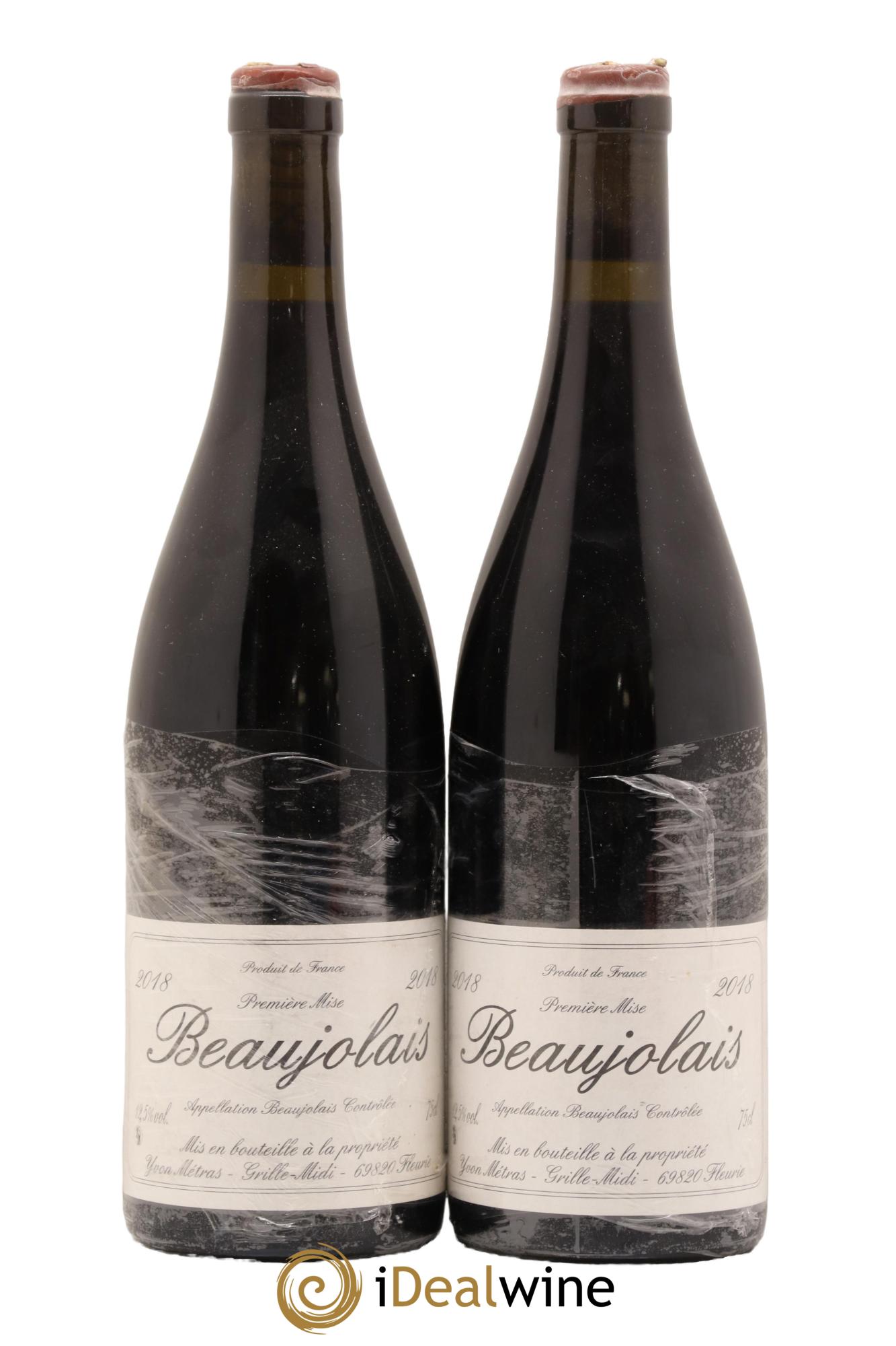 Beaujolais 1ère mise Yvon Métras 2018 - Lot de 2 bouteilles - 0
