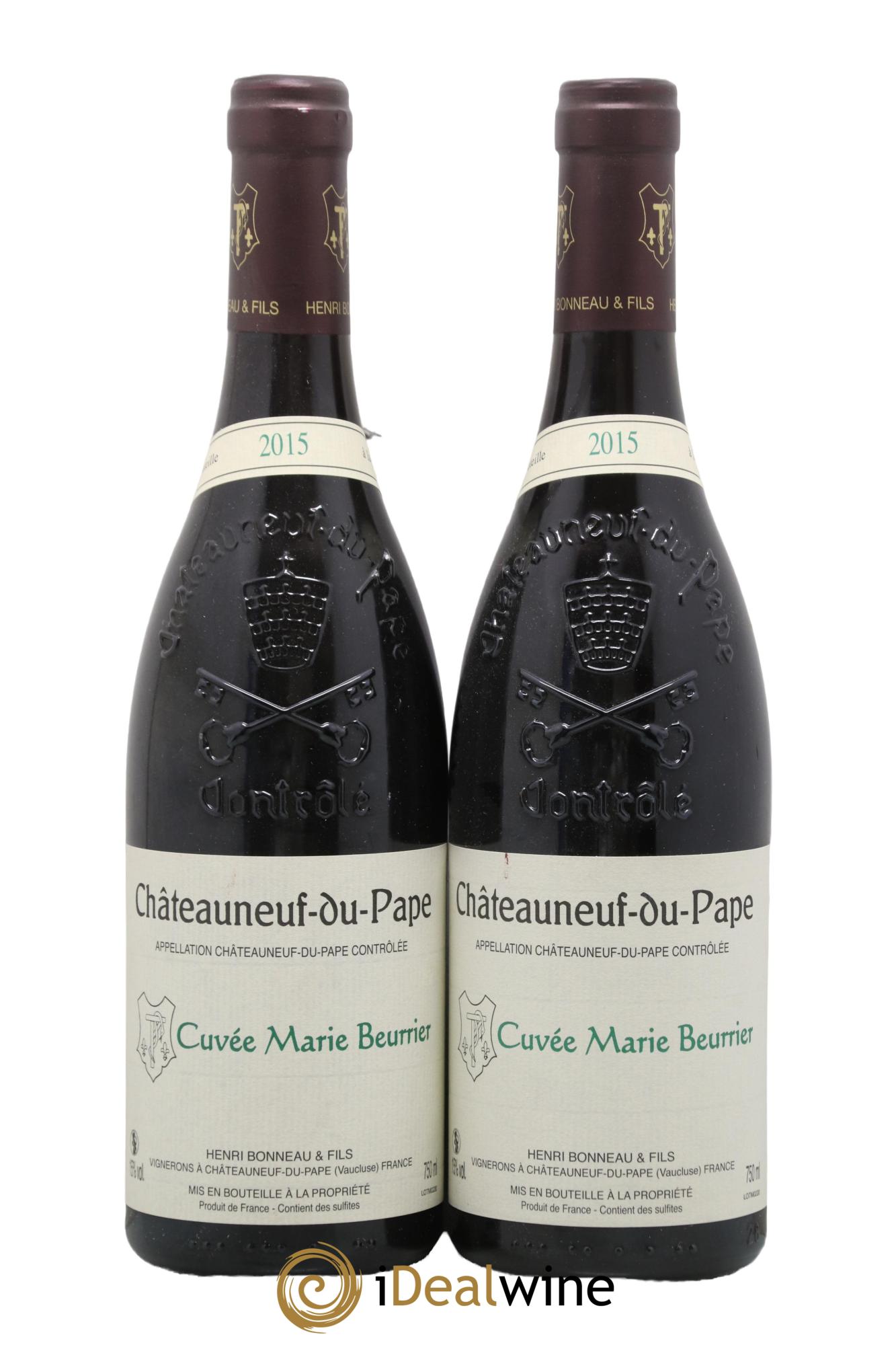Châteauneuf-du-Pape Marie Beurrier Henri Bonneau & Fils 2015 - Lot de 2 bouteilles - 0