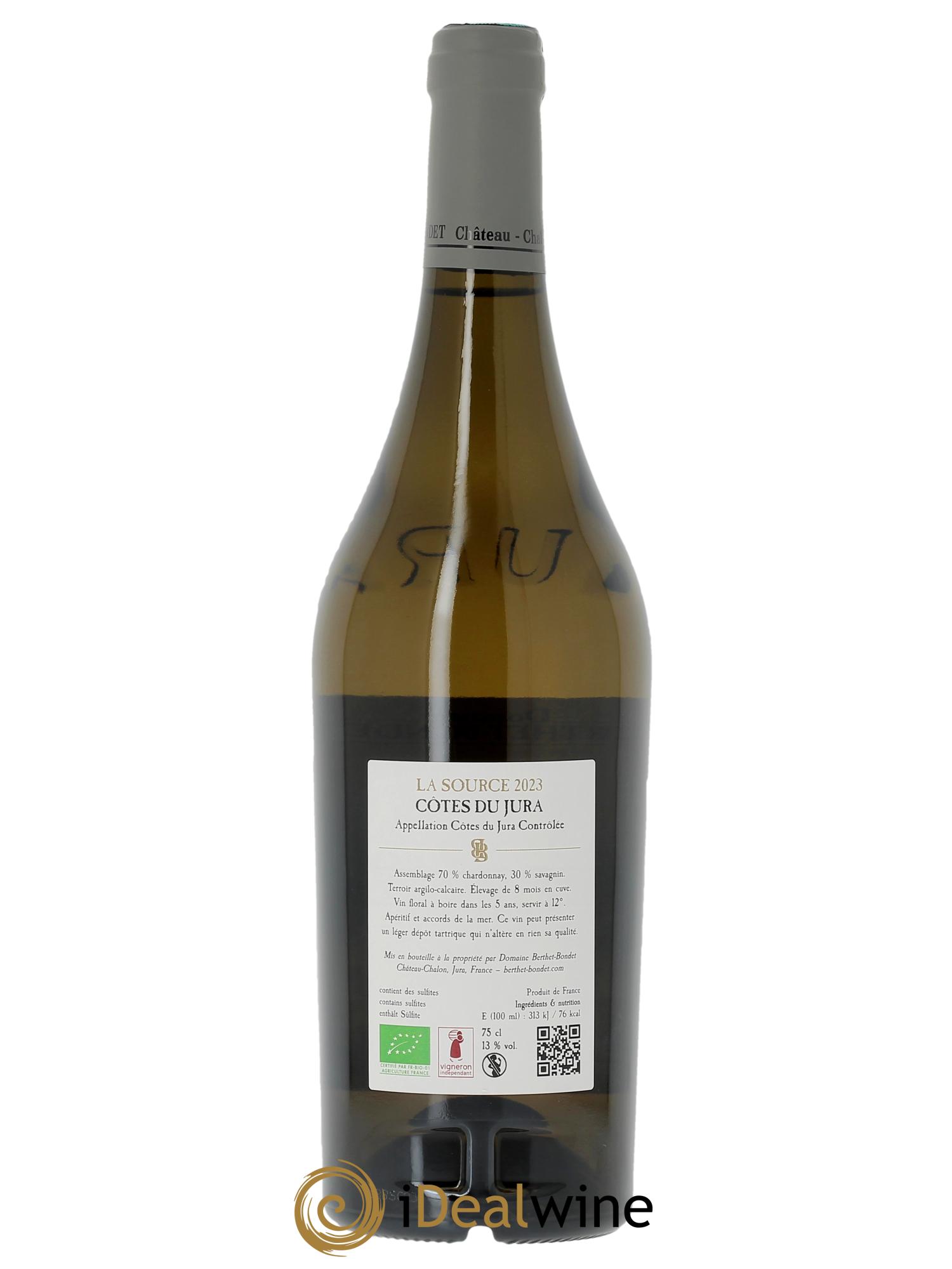 Côtes du Jura La Source Berthet-Bondet  2023 - Lotto di 1 bottiglia - 1