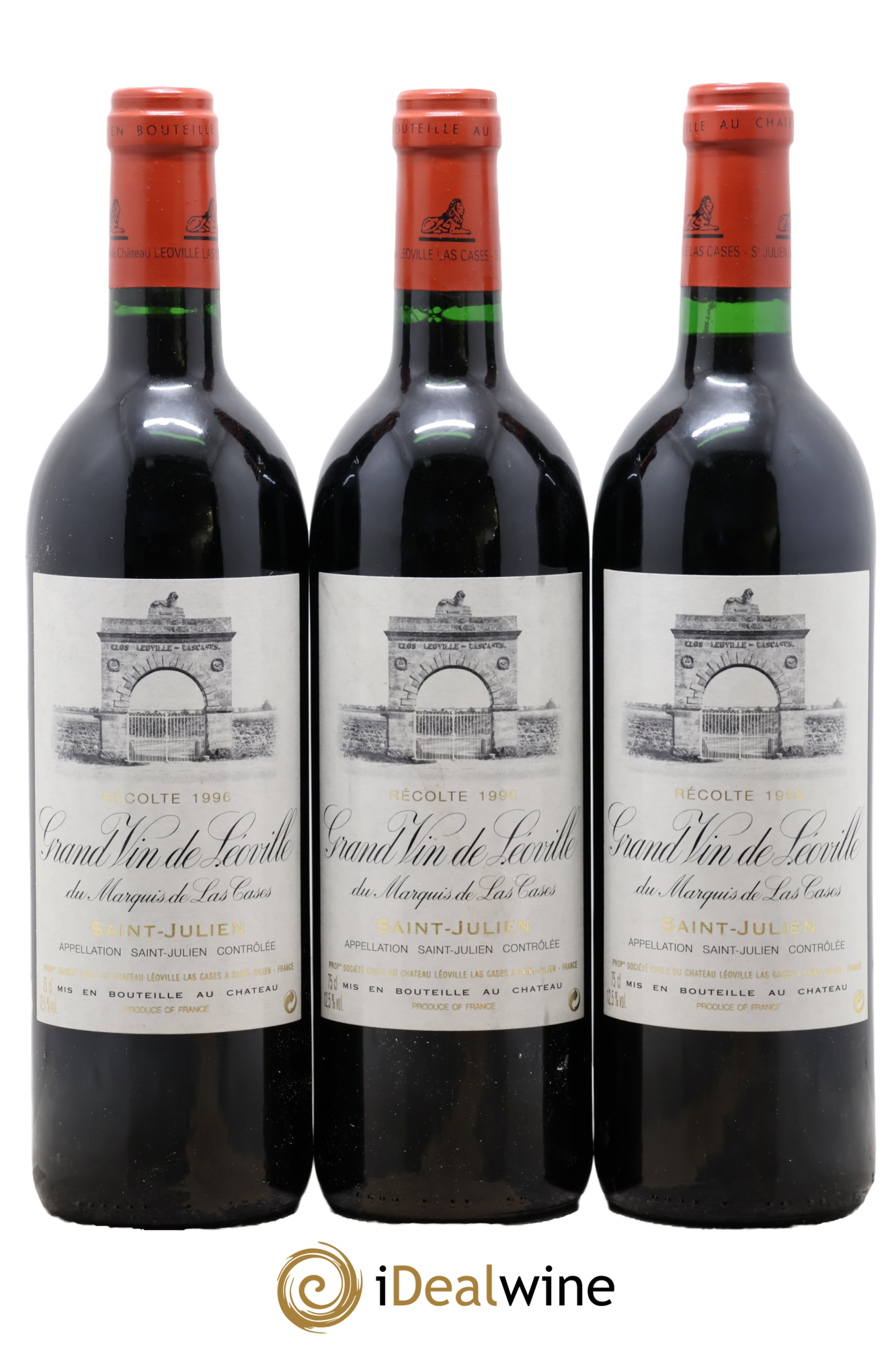 Château Léoville Las Cases 2ème Grand Cru Classé 1996 - Lot de 3 bouteilles - 0