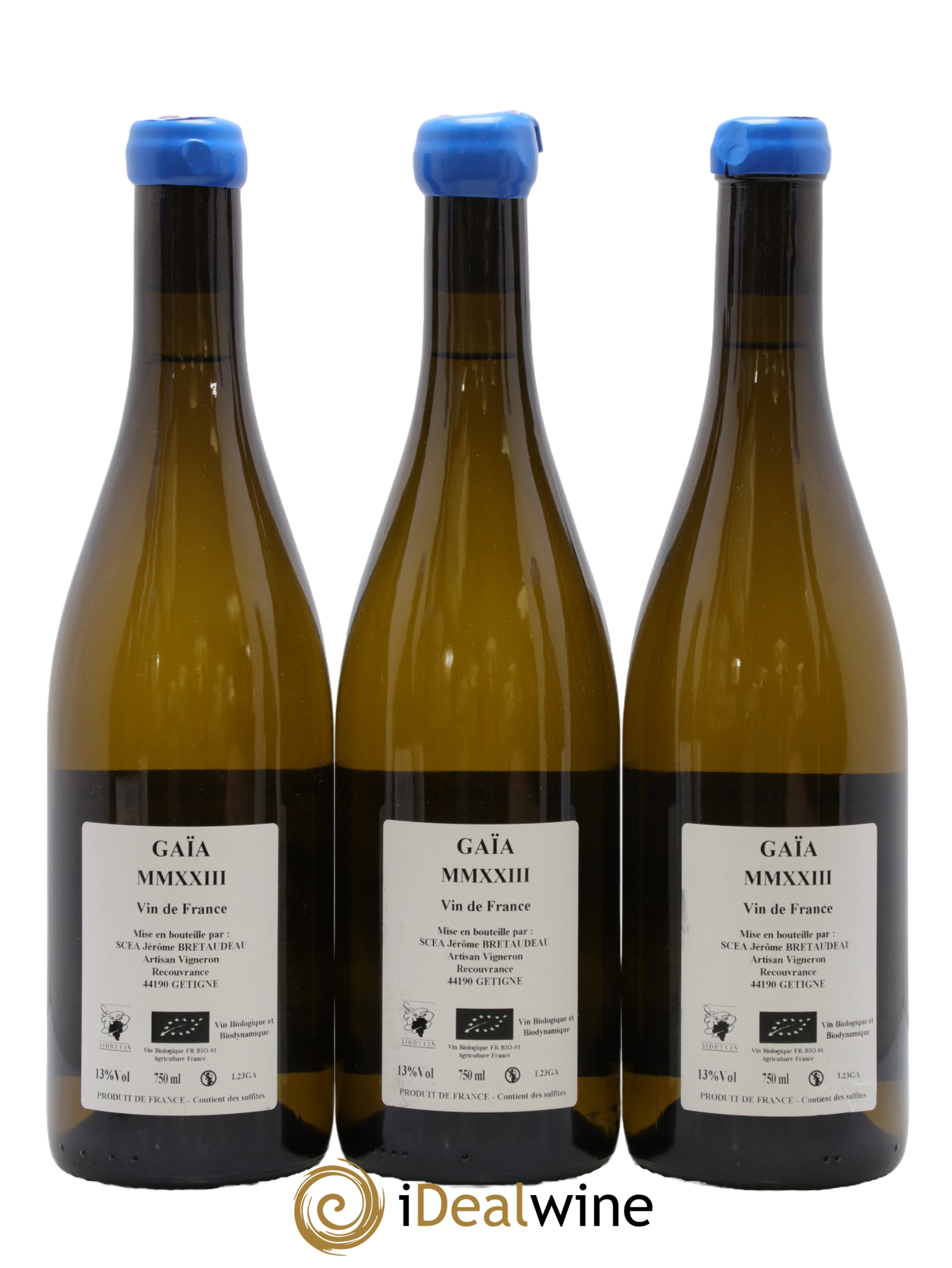 Vin de France Gaïa Jérôme Bretaudeau - Domaine de Bellevue 2023 - Lot de 3 bouteilles - 1