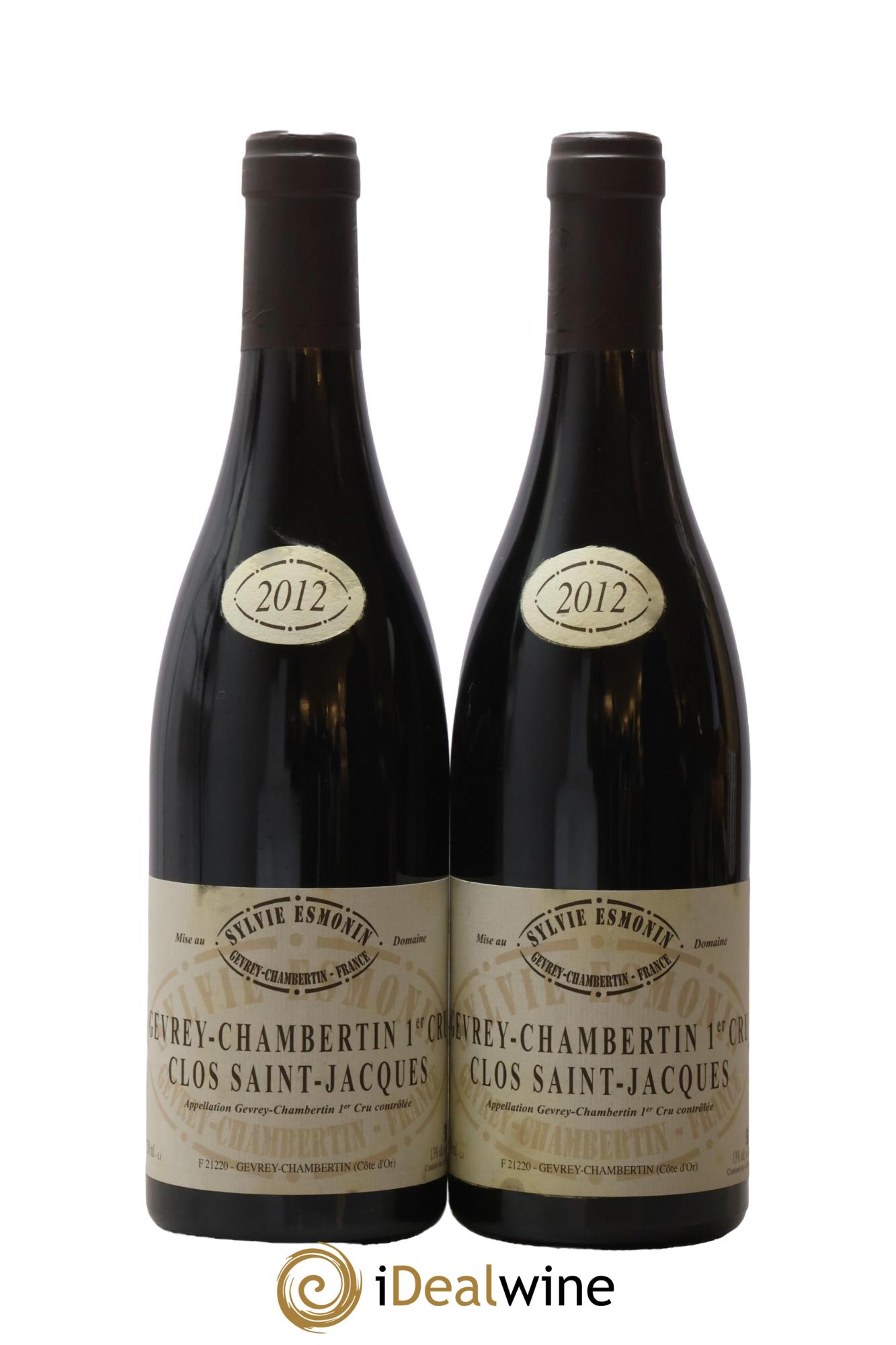 Gevrey-Chambertin 1er Cru Clos Saint Jacques Sylvie Esmonin 2012 - Lot de 2 bouteilles - 0