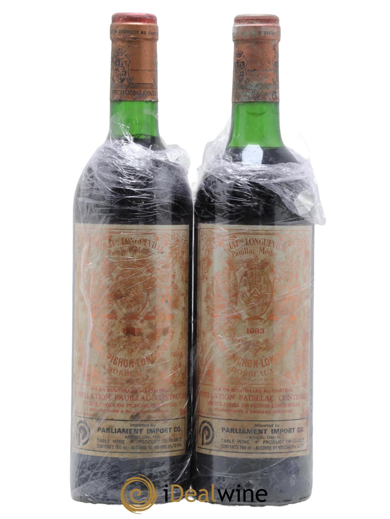 Pichon Longueville Baron 2ème Grand Cru Classé 1983 - Lot de 2 bouteilles - 0