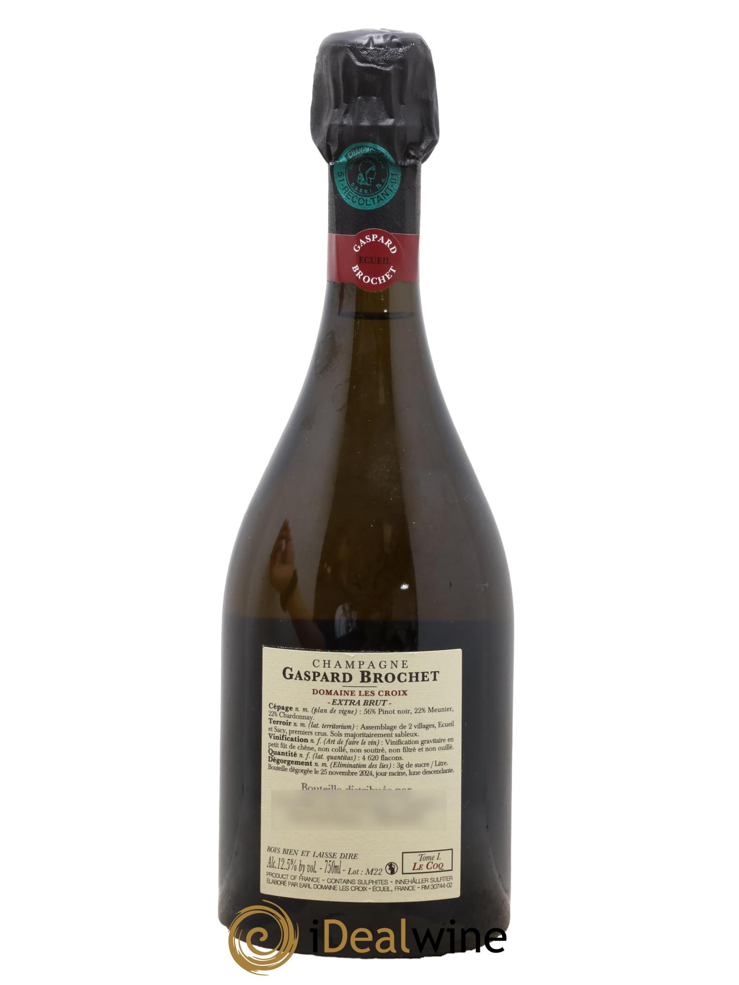 Champagne Le Coq Tome I Gaspard Brochet - Lot de 1 bouteille - 1
