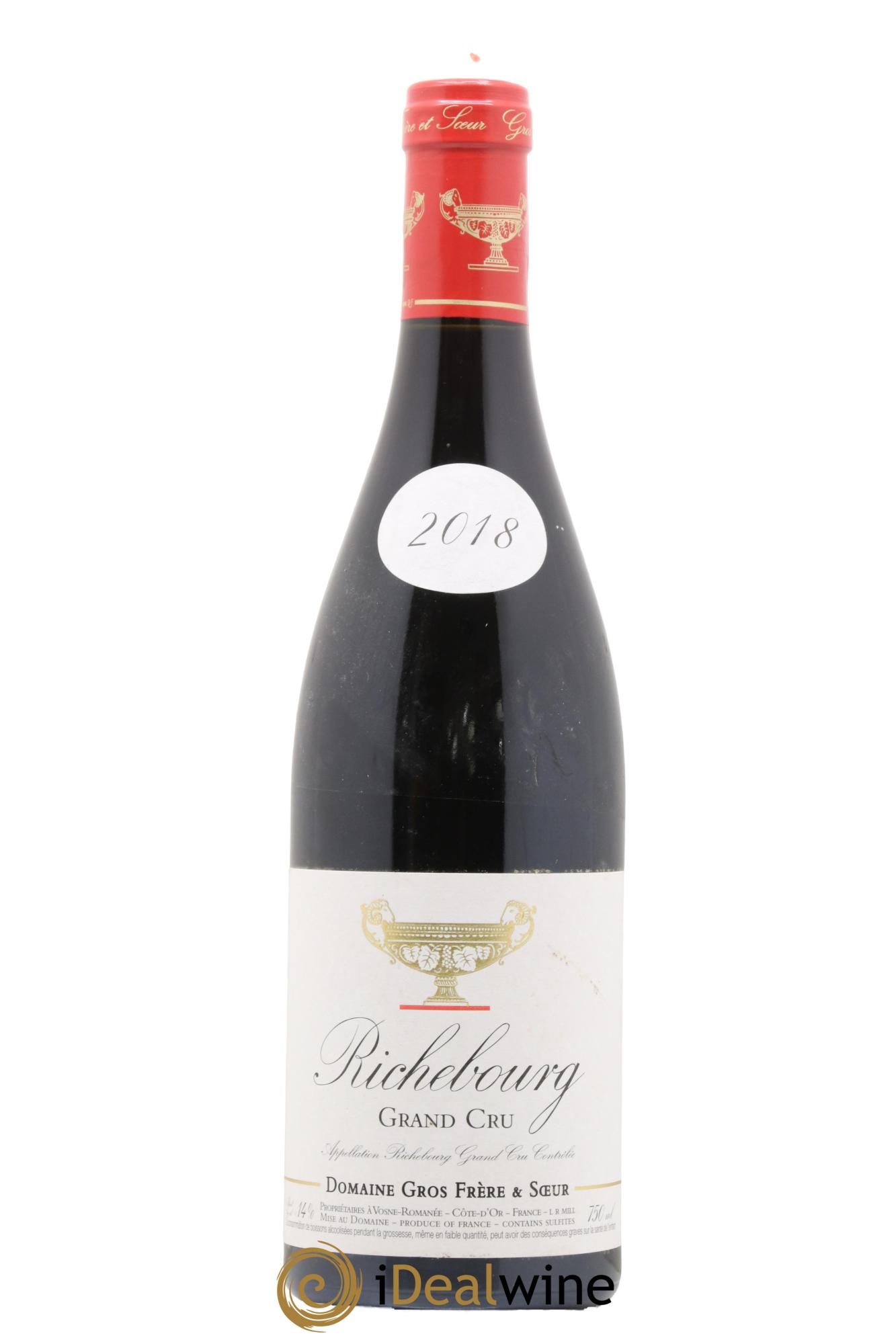 Richebourg Grand Cru Gros Frère & Soeur 2018 - Lot de 1 bouteille - 0