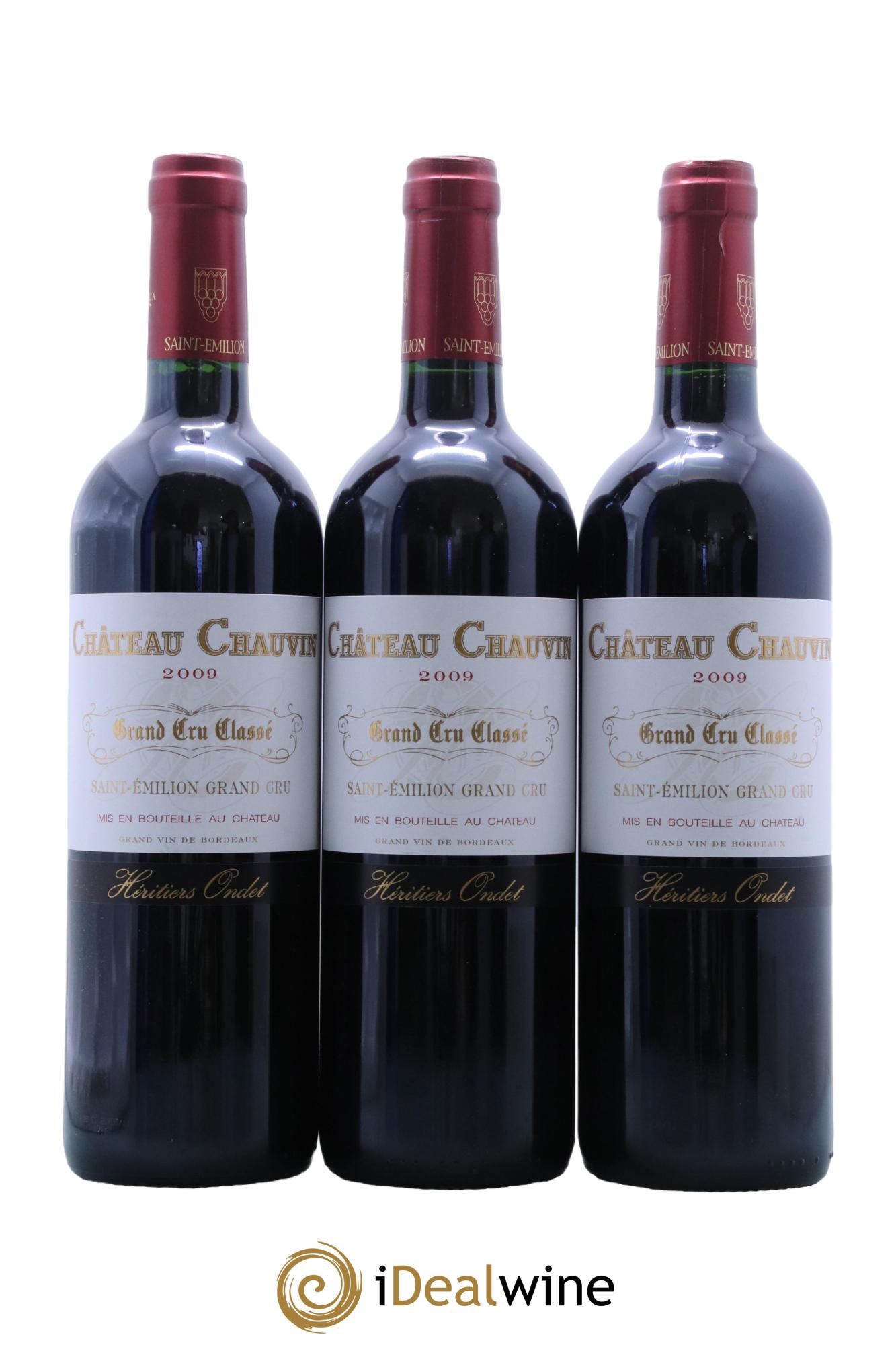 Château Chauvin Grand Cru Classé 2009 - Lot de 3 bouteilles - 0