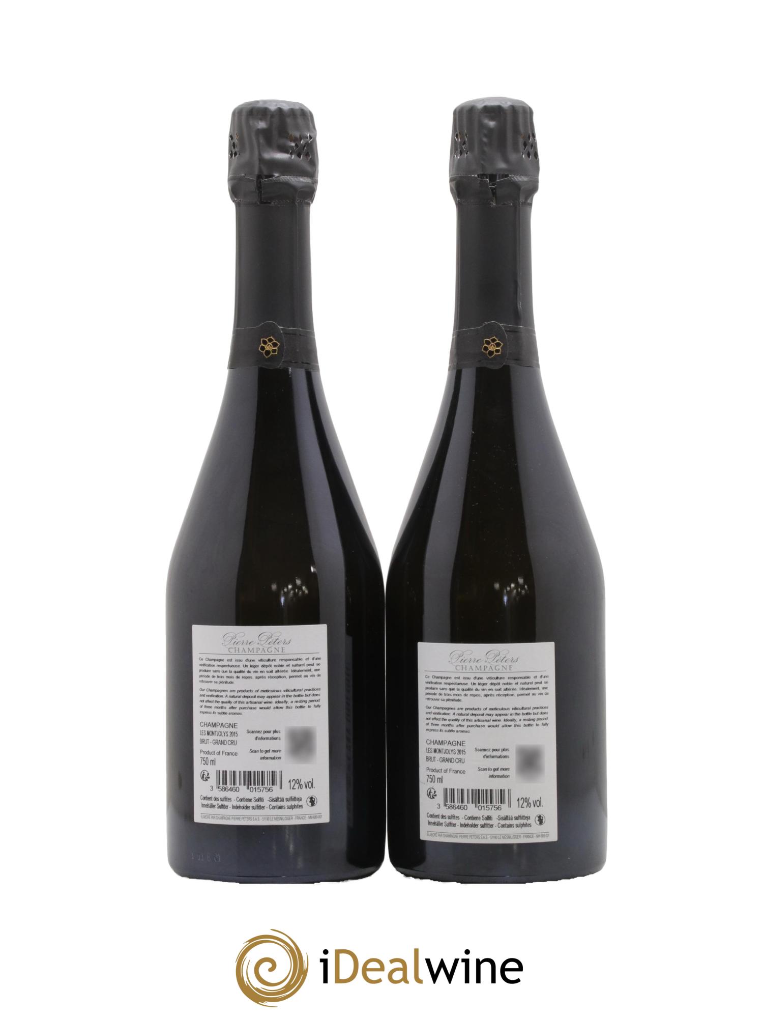Les Montjolys Brut Blanc de Blancs Cuvée Spéciale Pierre Péters 2015 - Lotto di 2 bottiglie - 1