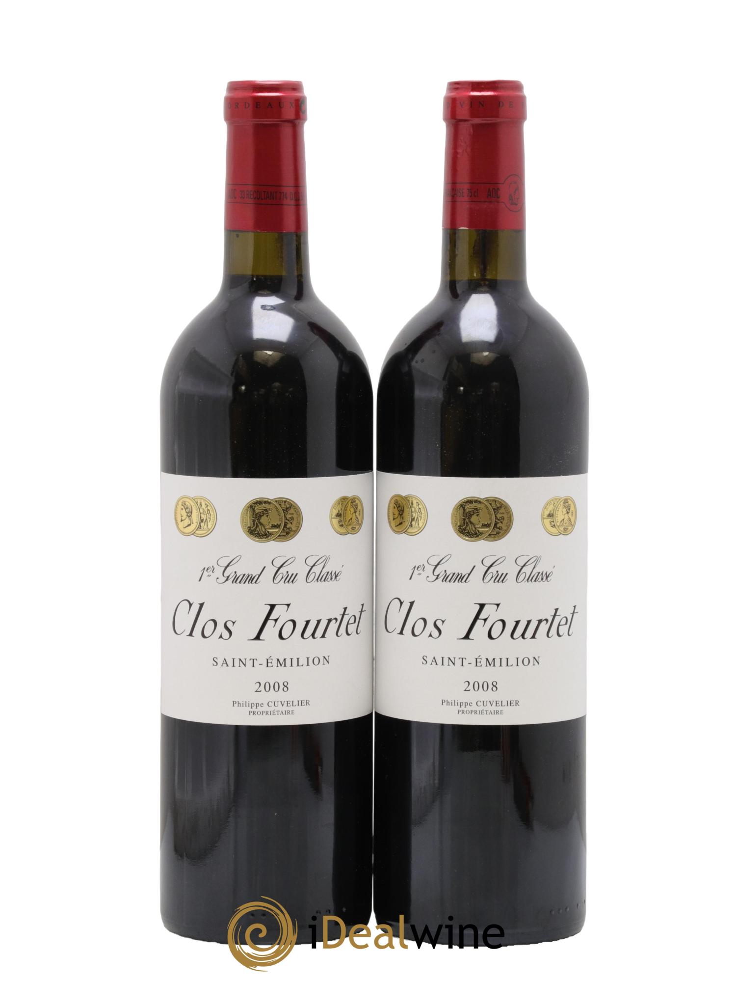 Clos Fourtet 1er Grand Cru Classé B 2008 - Lot de 2 bouteilles - 0