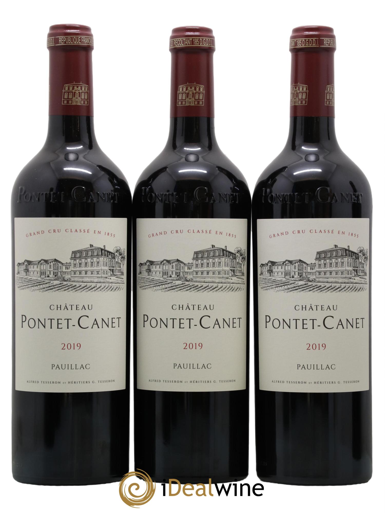 Château Pontet Canet 5ème Grand Cru Classé 2019 - Lot de 6 bouteilles - 1