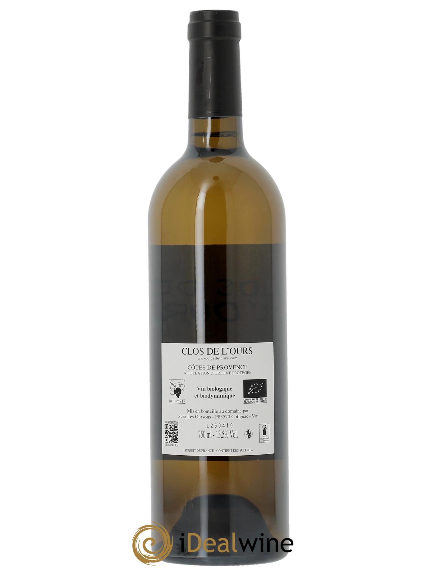 Côtes de Provence Les Racines Clos de l'Ours  2024 - Posten von 1 Flasche - 1