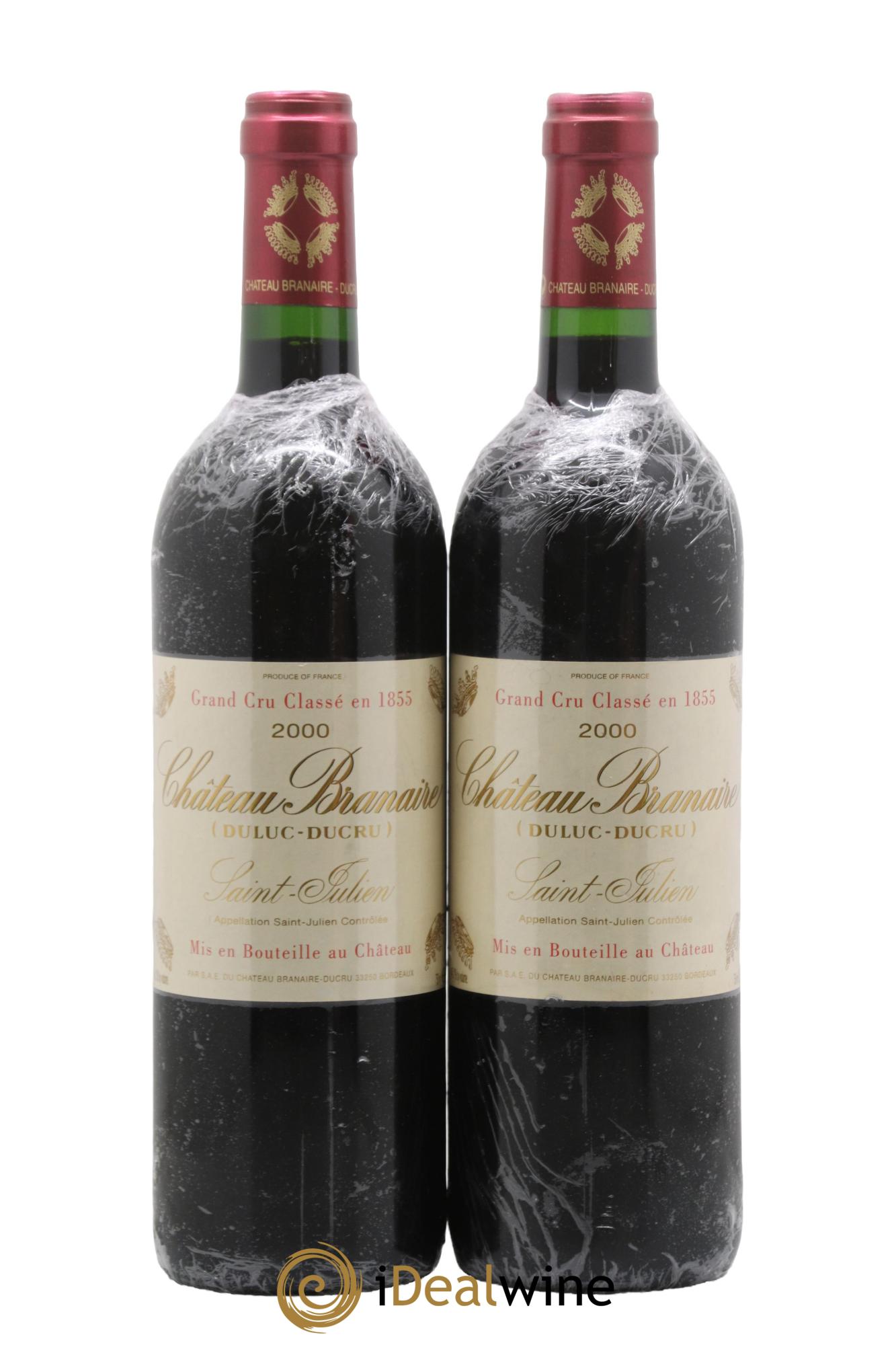 Château Branaire Ducru 4ème Grand Cru Classé 2000 - Lot de 2 bouteilles - 0