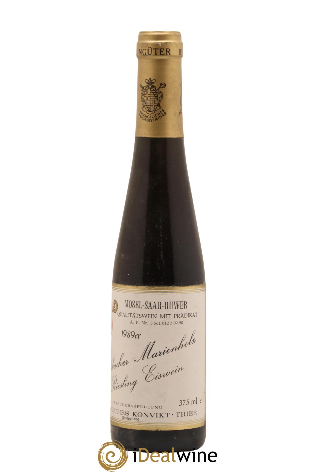 Riesling-Eiswein Bischofliches Konvikt Trier Eitelsbacher Marienholz 1989 - Lotto di 1 mezza bottiglia - 1