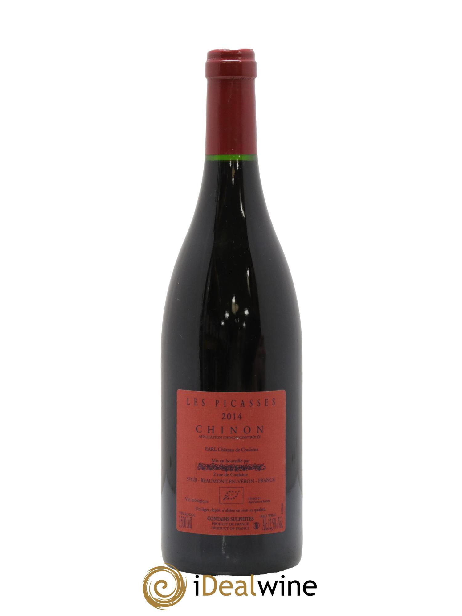 Chinon Les Picasses Château de Coulaine 2014 - Lot de 1 bouteille - 1