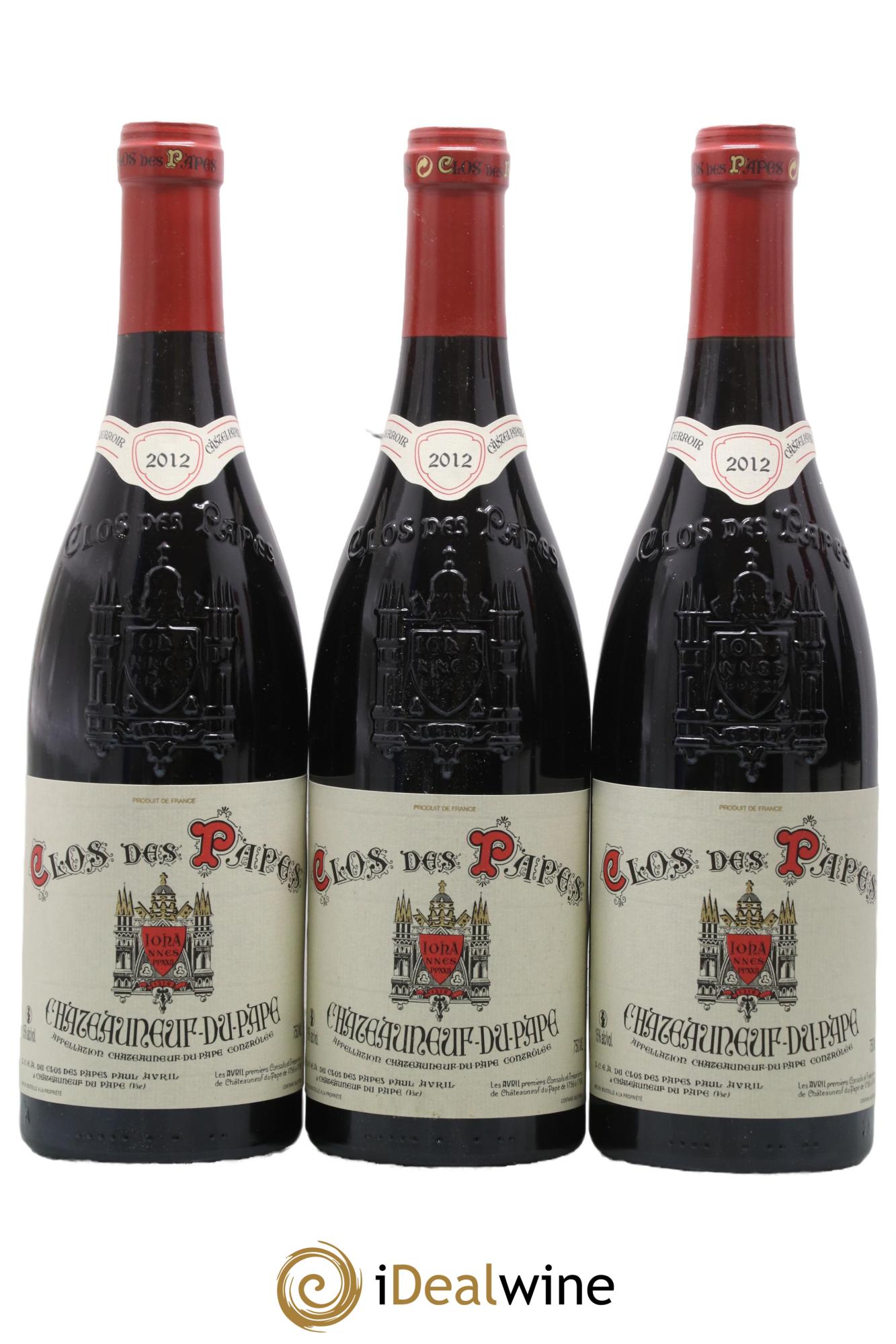 Châteauneuf-du-Pape Clos des Papes - Paul Avril 2012 - Lot de 6 bouteilles - 2