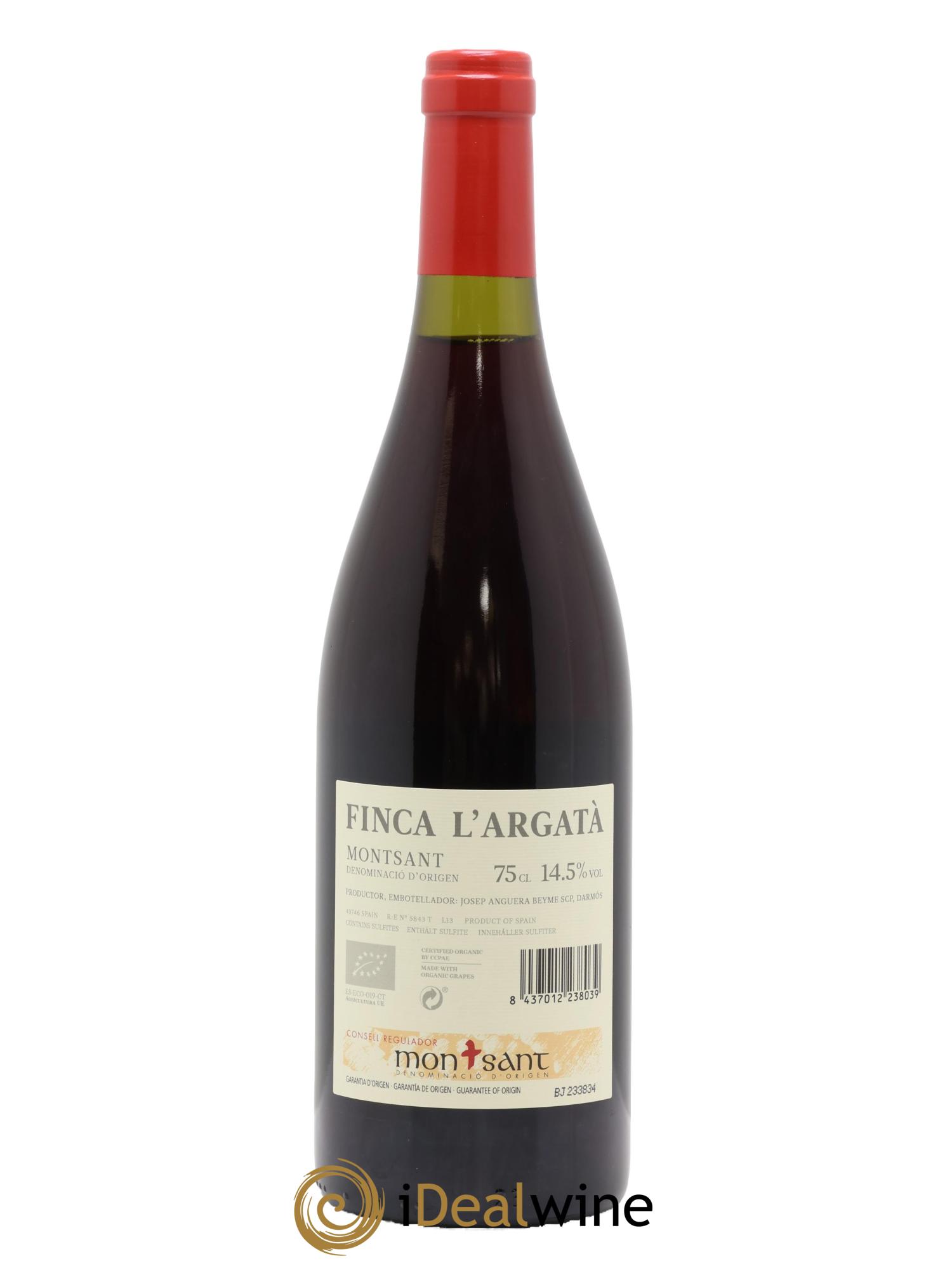 Montsant DO Celler Joan d'Anguera Finca L'Argata 2020 - Lot de 1 bouteille - 1