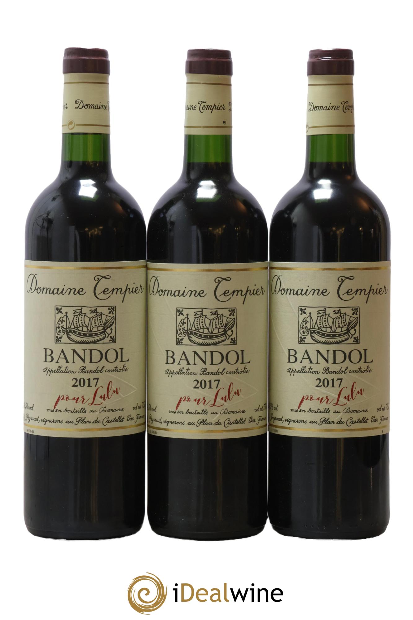 Bandol Domaine Tempier Famille Peyraud pour Lulu 2017 - Lot of 3 bottles - 0
