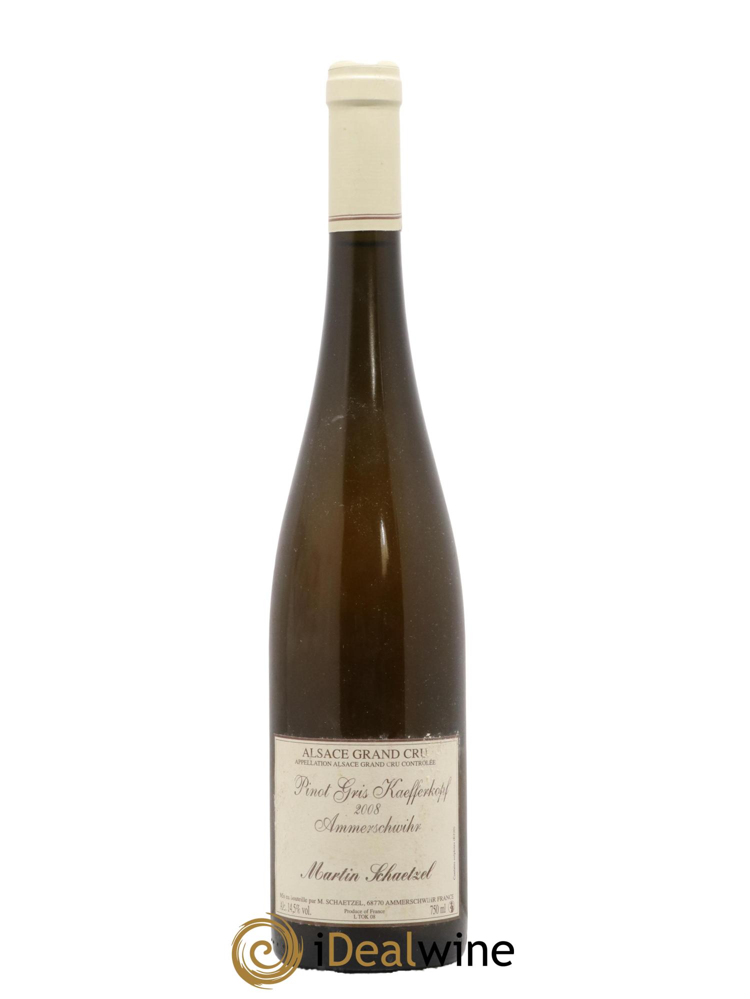 Pinot Gris Kaefferkopf Ammerschwihr Domaine Martin Schaetzel 2008 - Lot de 1 bouteille - 0