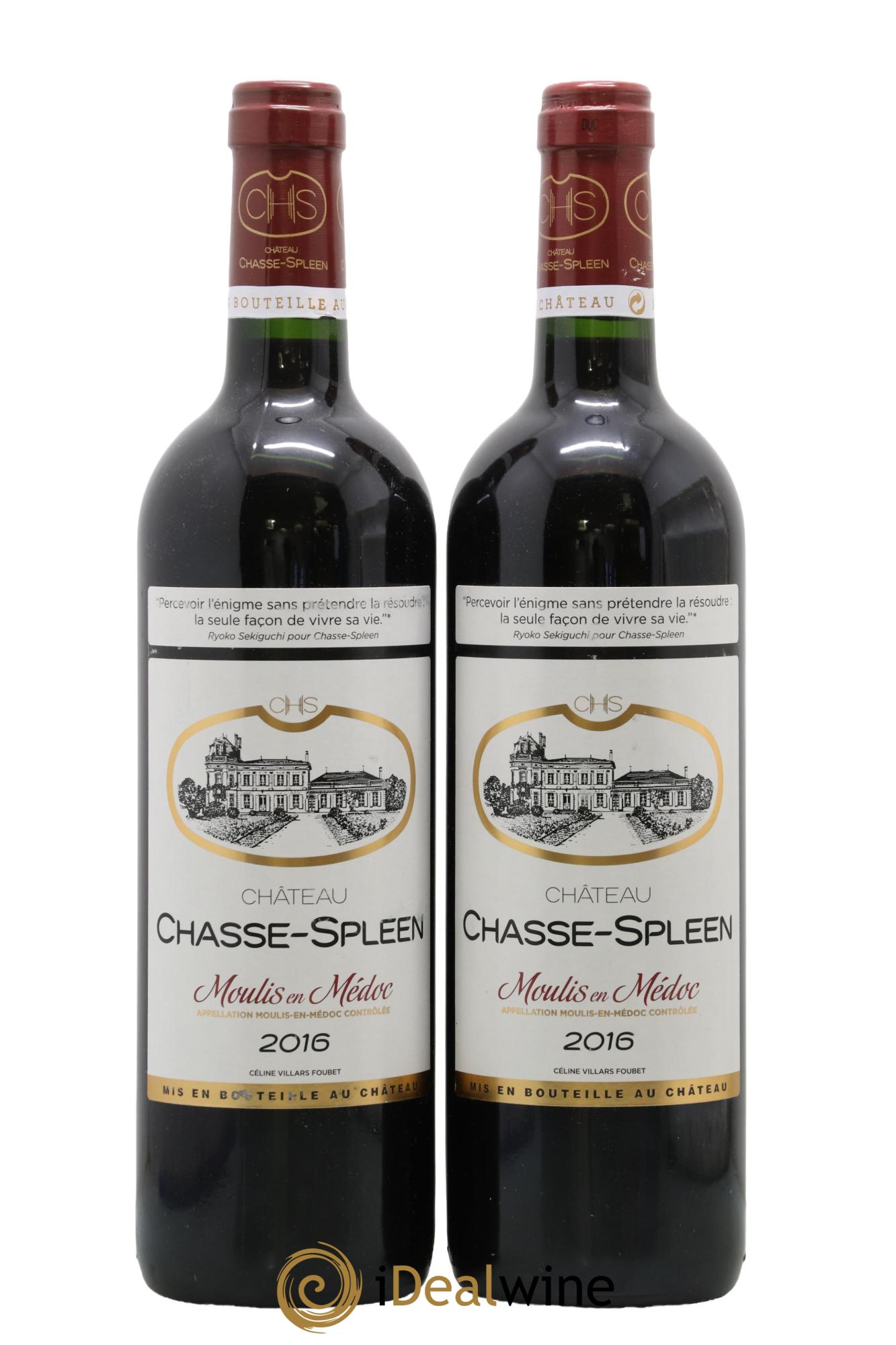 Château Chasse Spleen 2016 - Lot de 2 bouteilles - 0