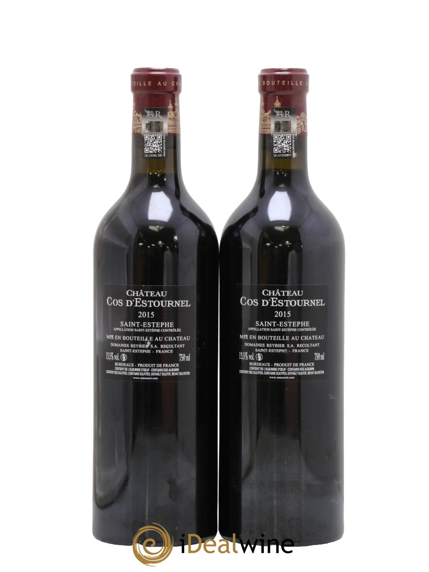 Cos d'Estournel 2ème Grand Cru Classé 2015 - Lotto di 2 bottiglie - 1