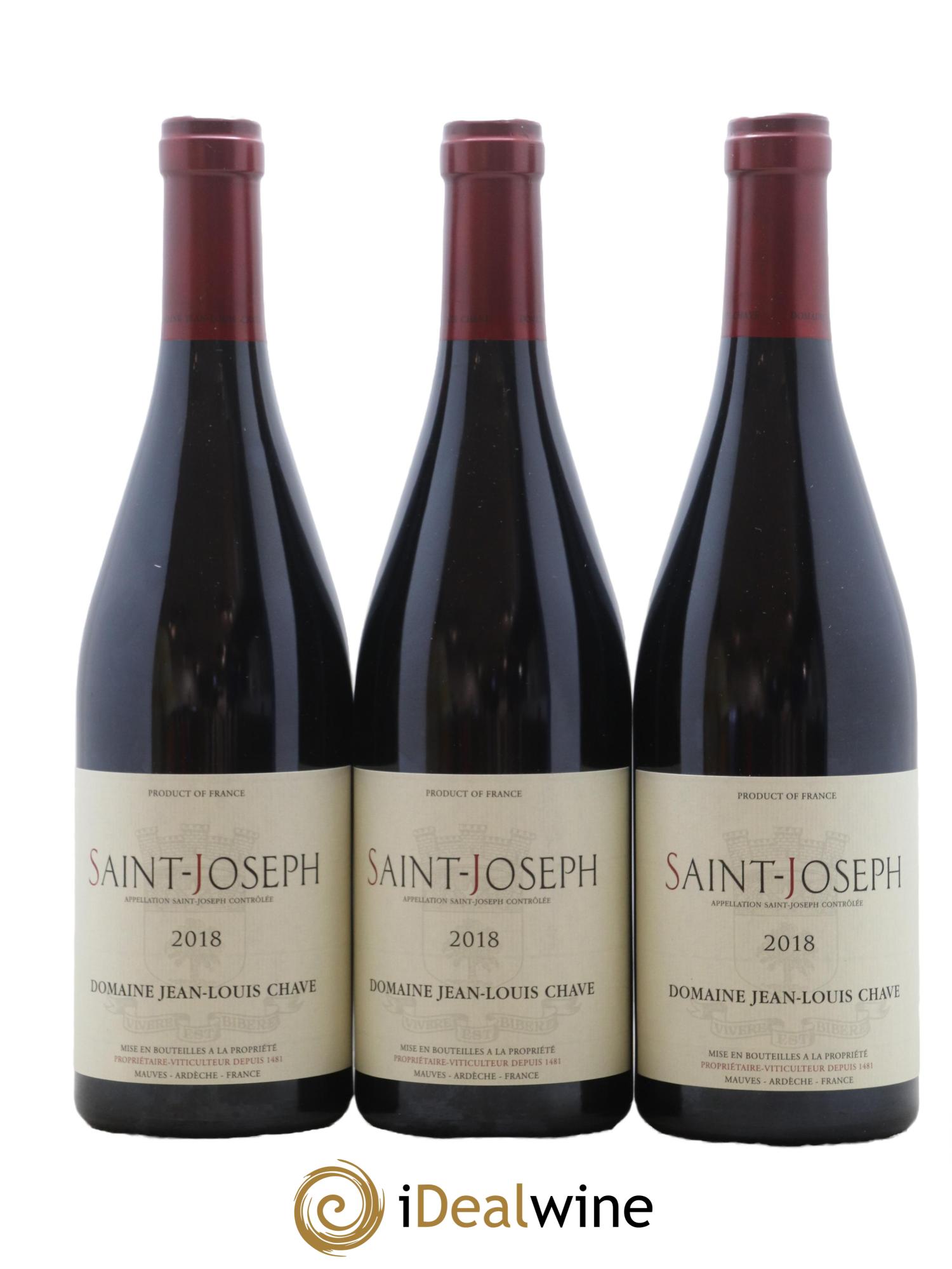 Saint-Joseph Jean-Louis Chave 2018 - Lot de 3 bouteilles - 0