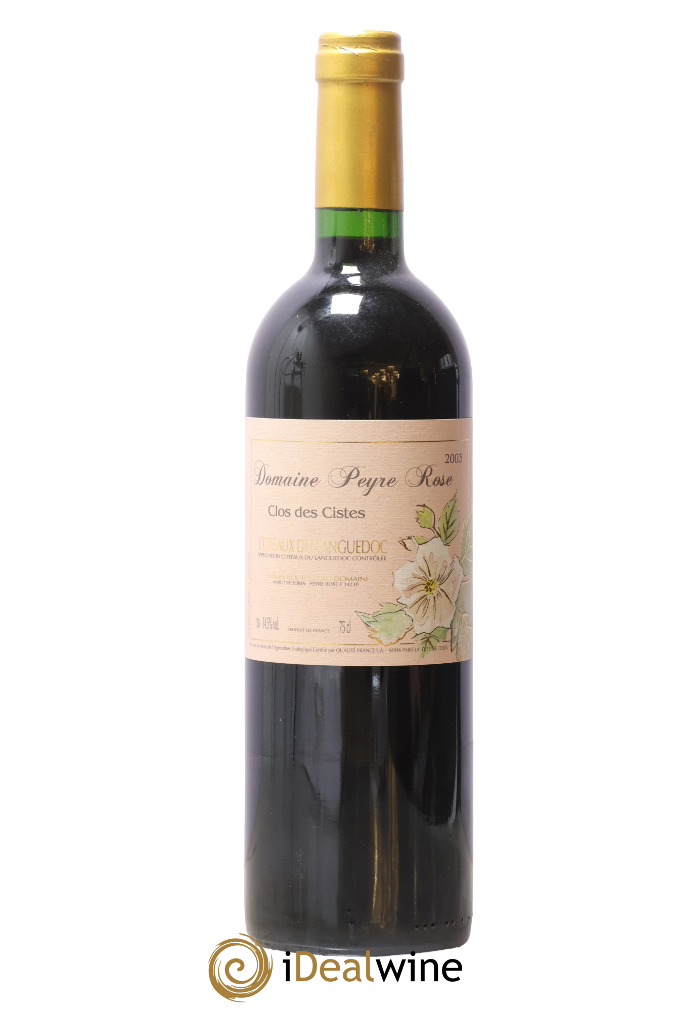 Vin de France (anciennement Coteaux du Languedoc) Domaine Peyre Rose Les Cistes Marlène Soria 2003 - Lot de 1 bouteille - 0