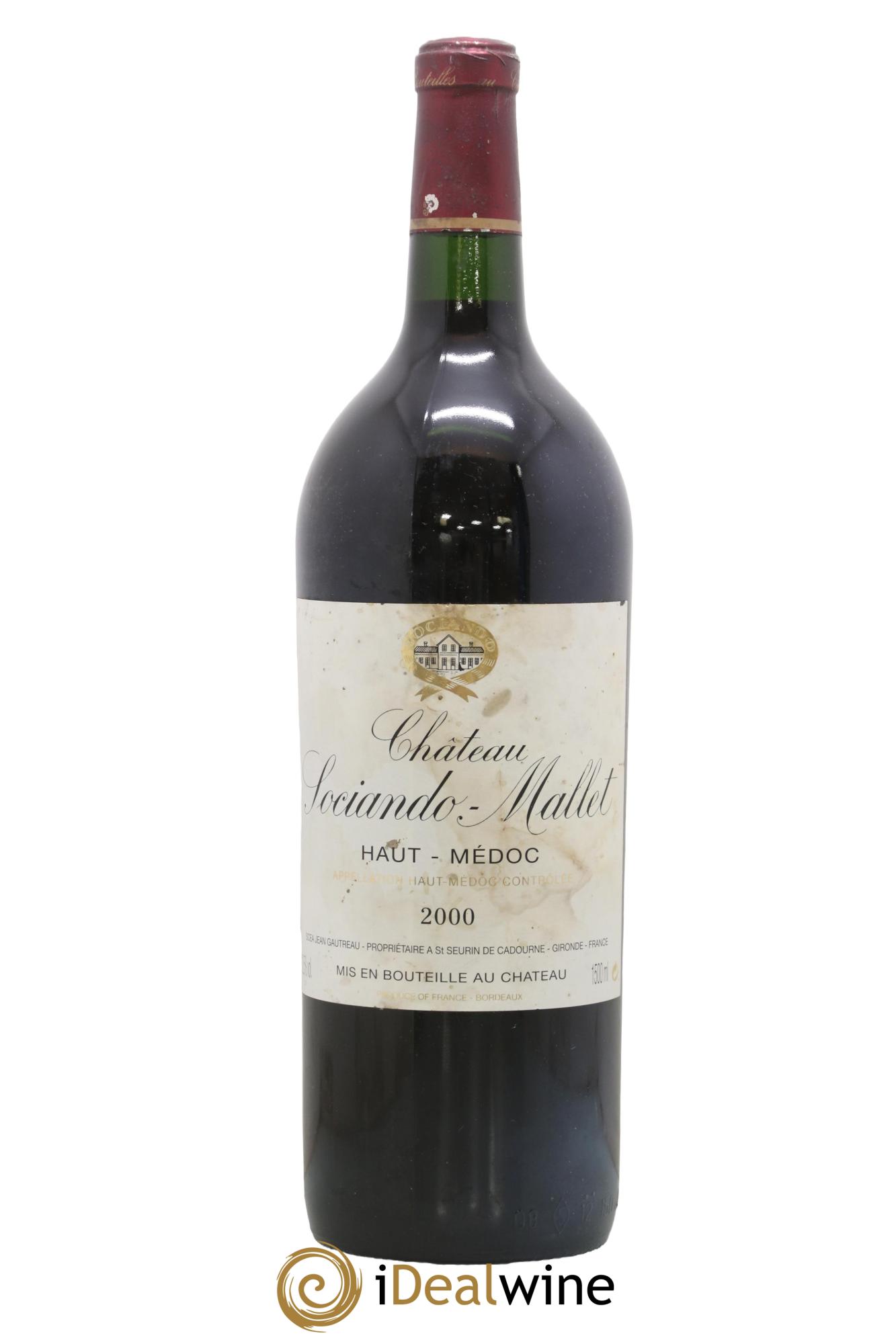 Château Sociando Mallet 2000 - Lot de 1 magnum - 0