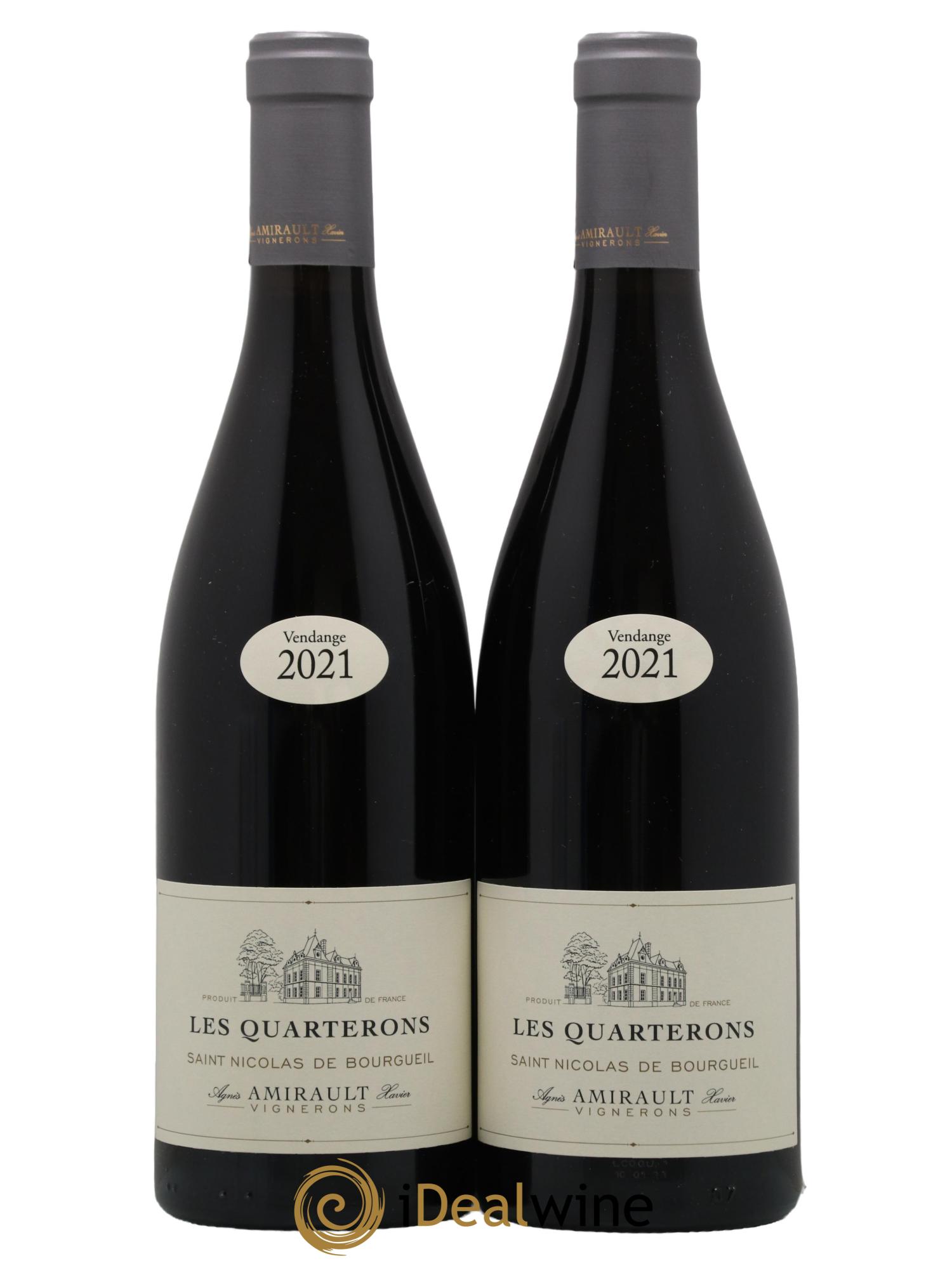 Saint-Nicolas de Bourgueil Les Quarterons Agnès et Xavier Amirault 2021 - Lot de 2 bouteilles - 0