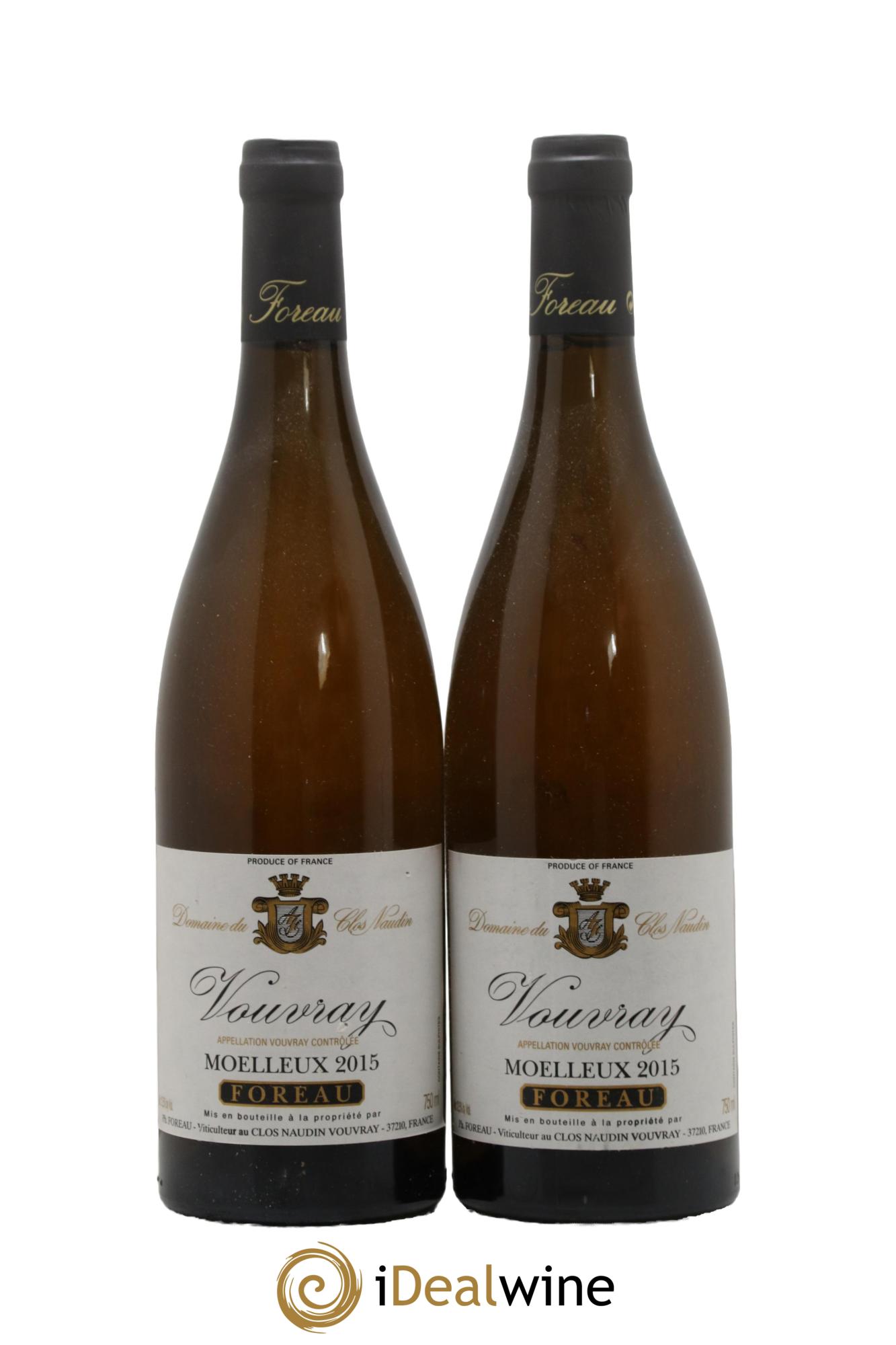Vouvray Moelleux Clos Naudin - Philippe Foreau 2015 - Lotto di 2 bottiglie - 0