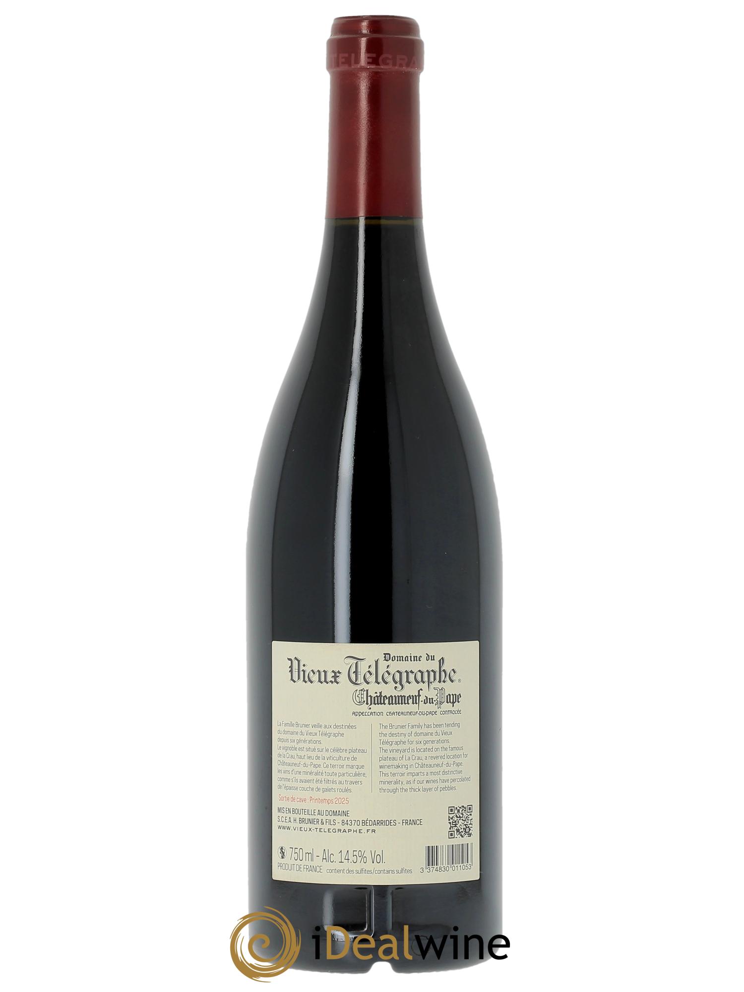 Châteauneuf-du-Pape Vieux Télégraphe (Domaine du) Vignobles Brunier  2008 - Posten von 1 Flasche - 1