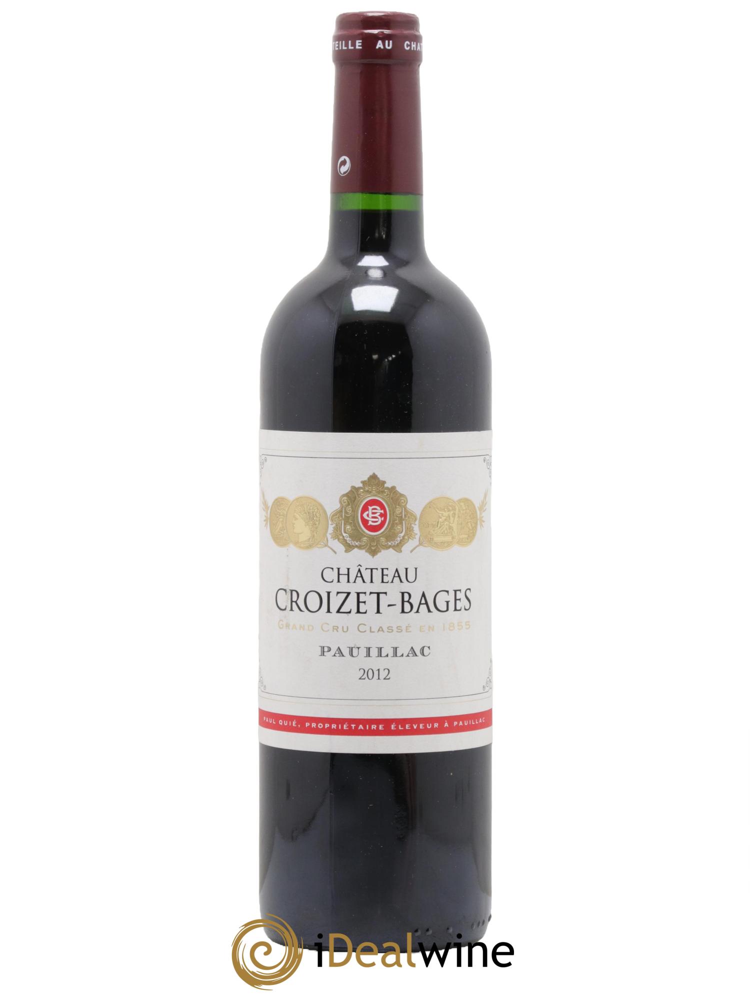 Château Croizet Bages 5ème Grand Cru Classé 2012 - Lot de 1 bouteille - 0