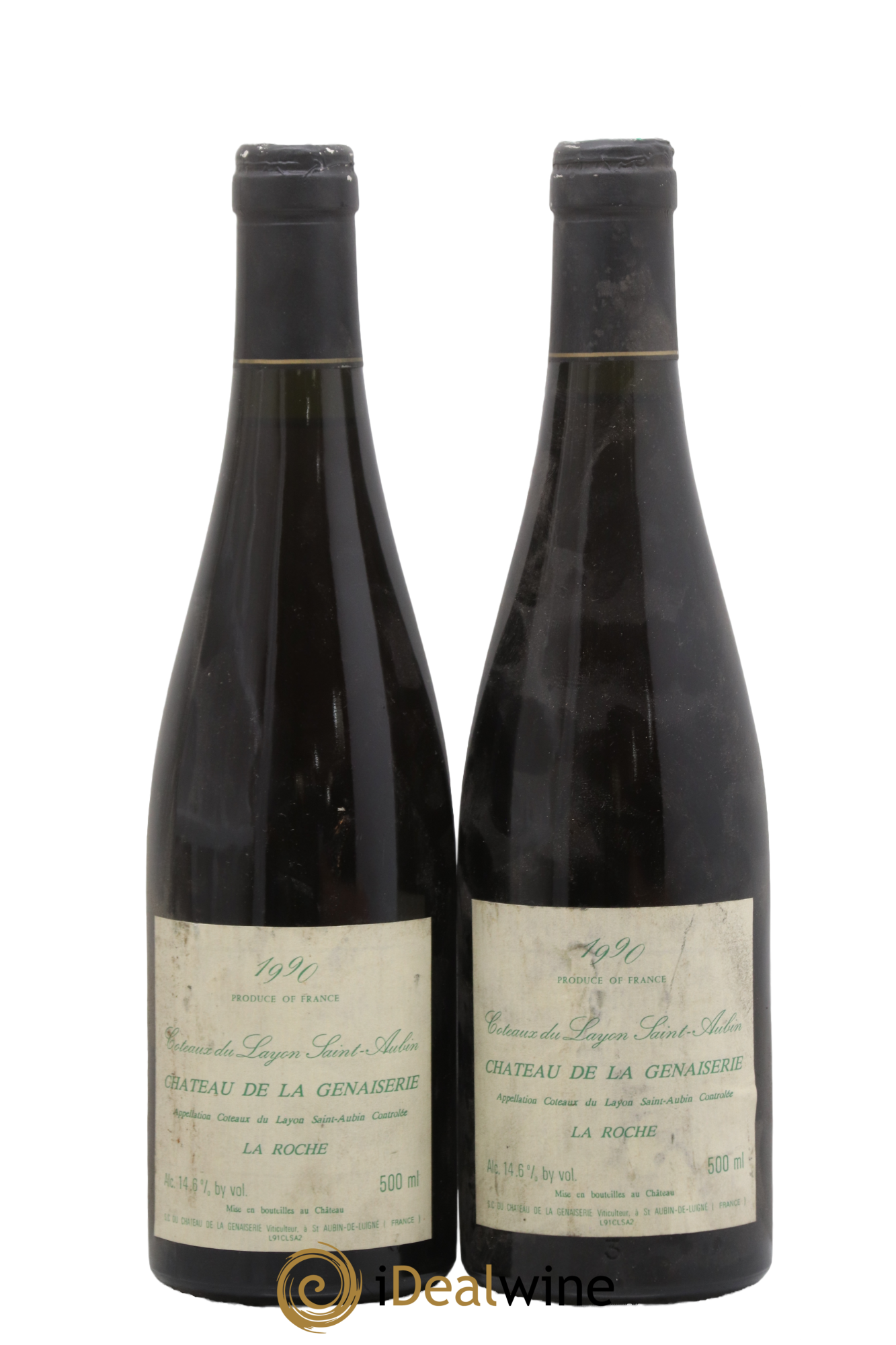 Coteaux du Layon Saint Aubin Roche Château Genaiserie 1990 - Lot de 2 format 50cls - 0