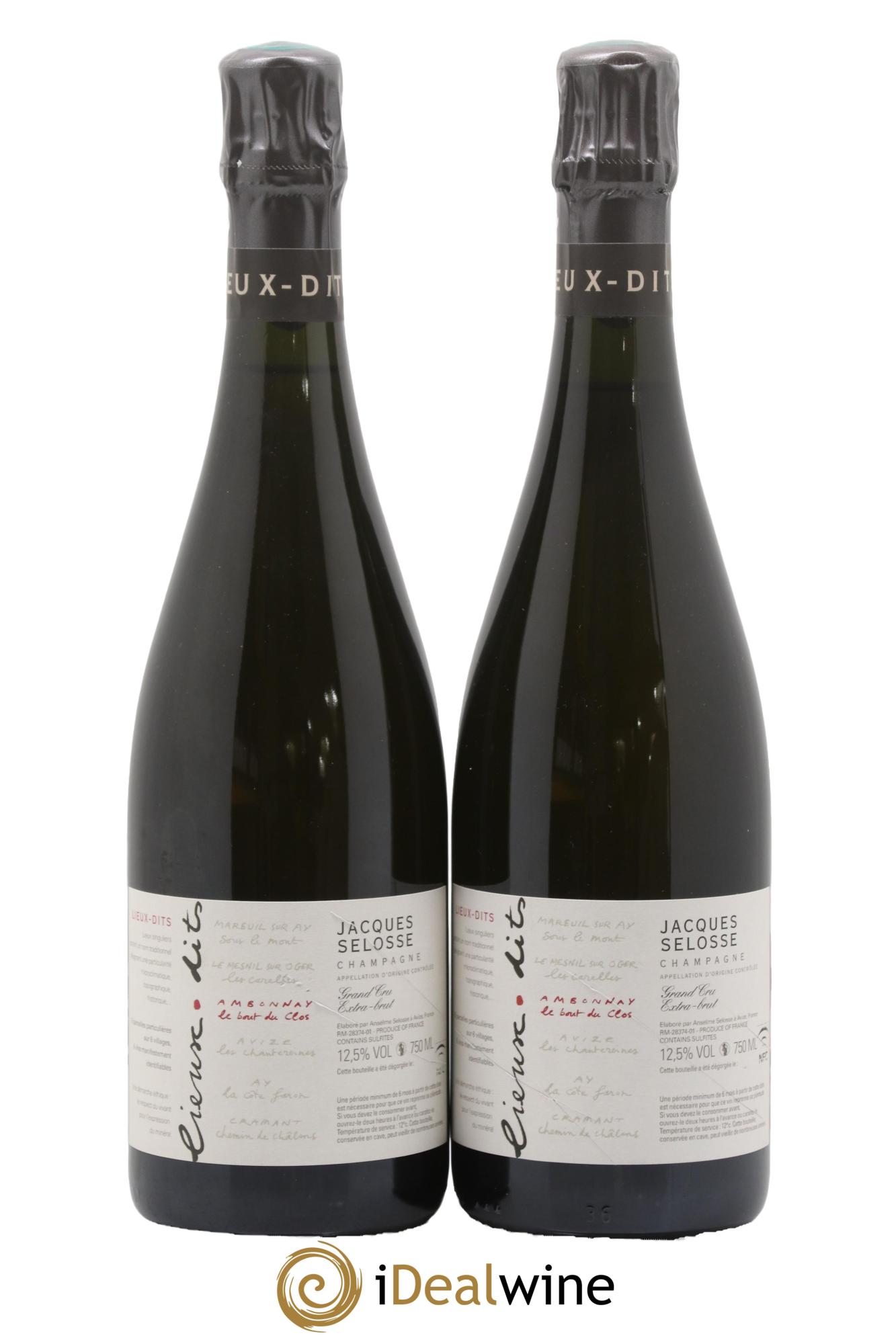 Ambonnay Le Bout du Clos Grand Cru Extra-Brut Jacques Selosse - Lot de 2 bouteilles - 0