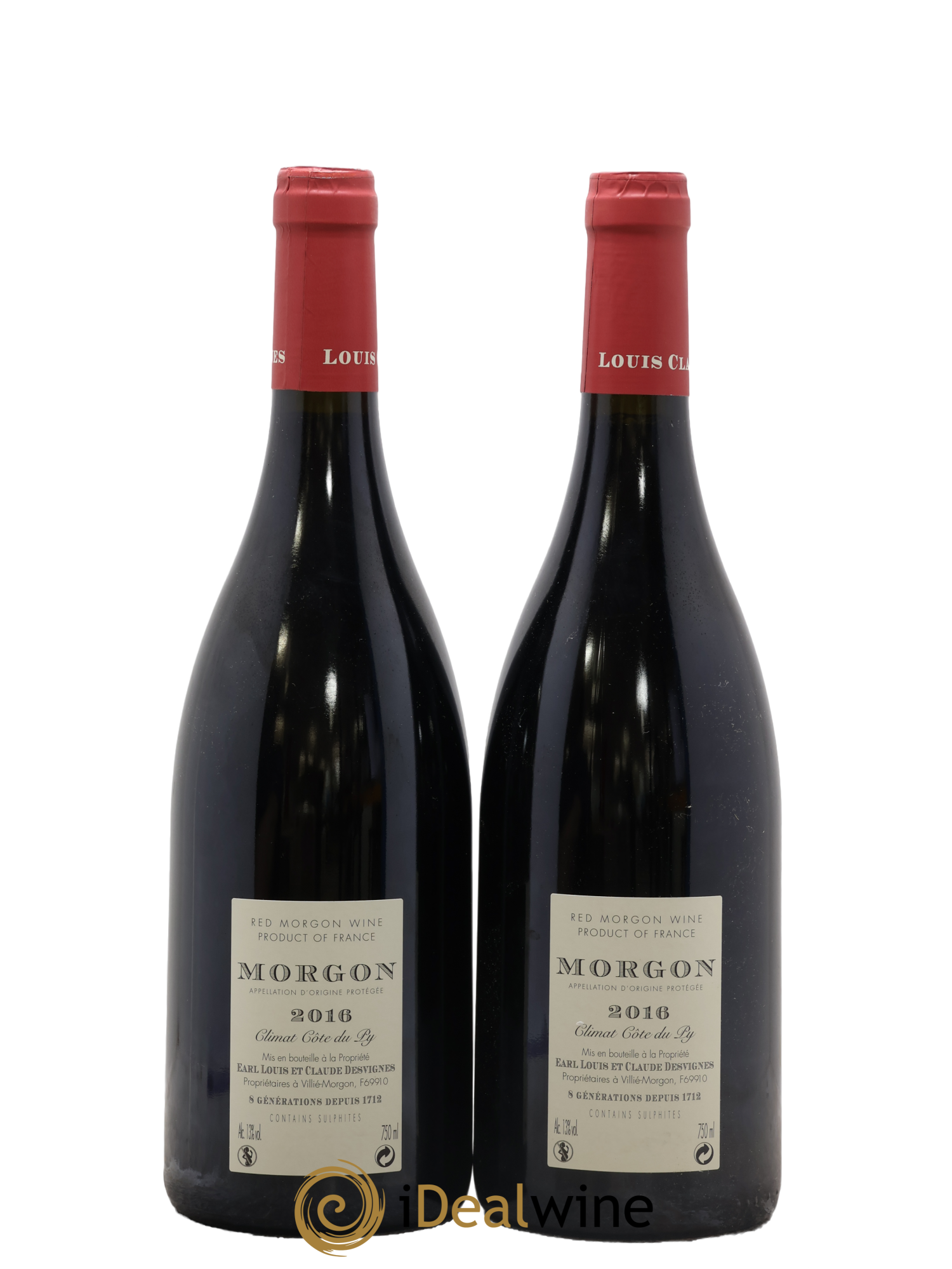 Morgon Côte du Py Louis-Claude Desvignes 2016 - Lot de 2 bouteilles - 1