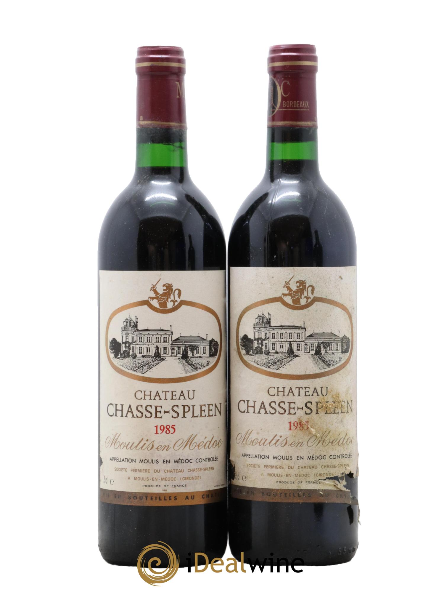 Château Chasse Spleen 1985 - Lot de 2 bouteilles - 0